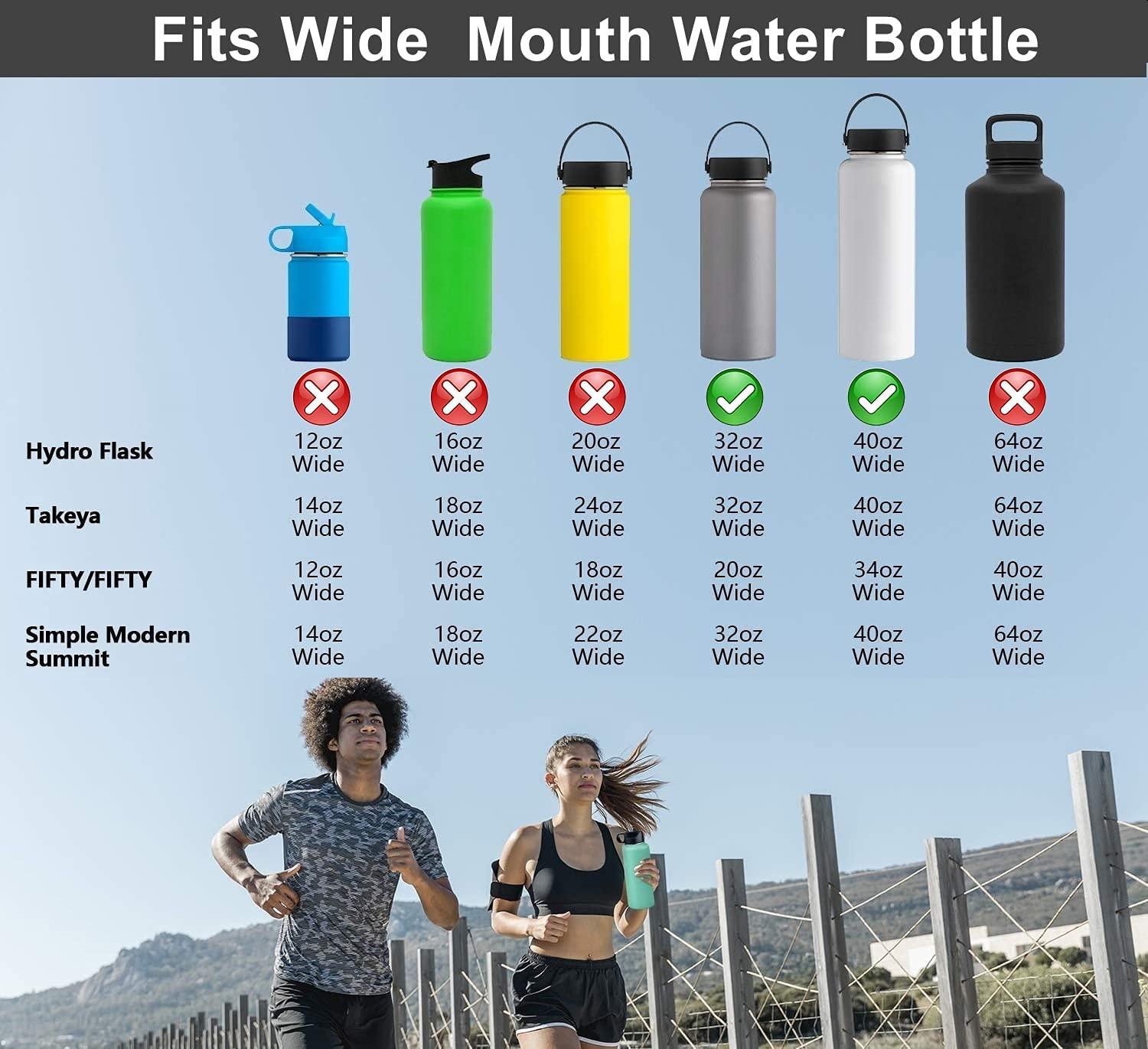 Hydro Flask 32-Ounce Wide Mouth Bottle with Straw Lid & Boot