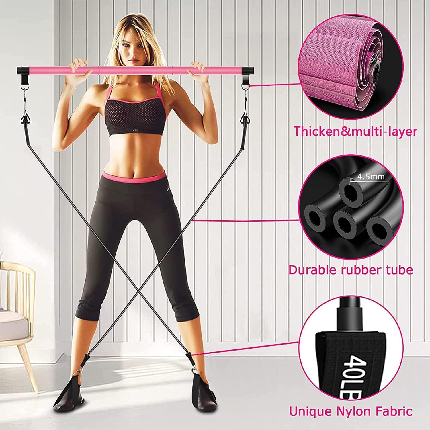 Pilates Bar Kit with 4 Resistance Bands