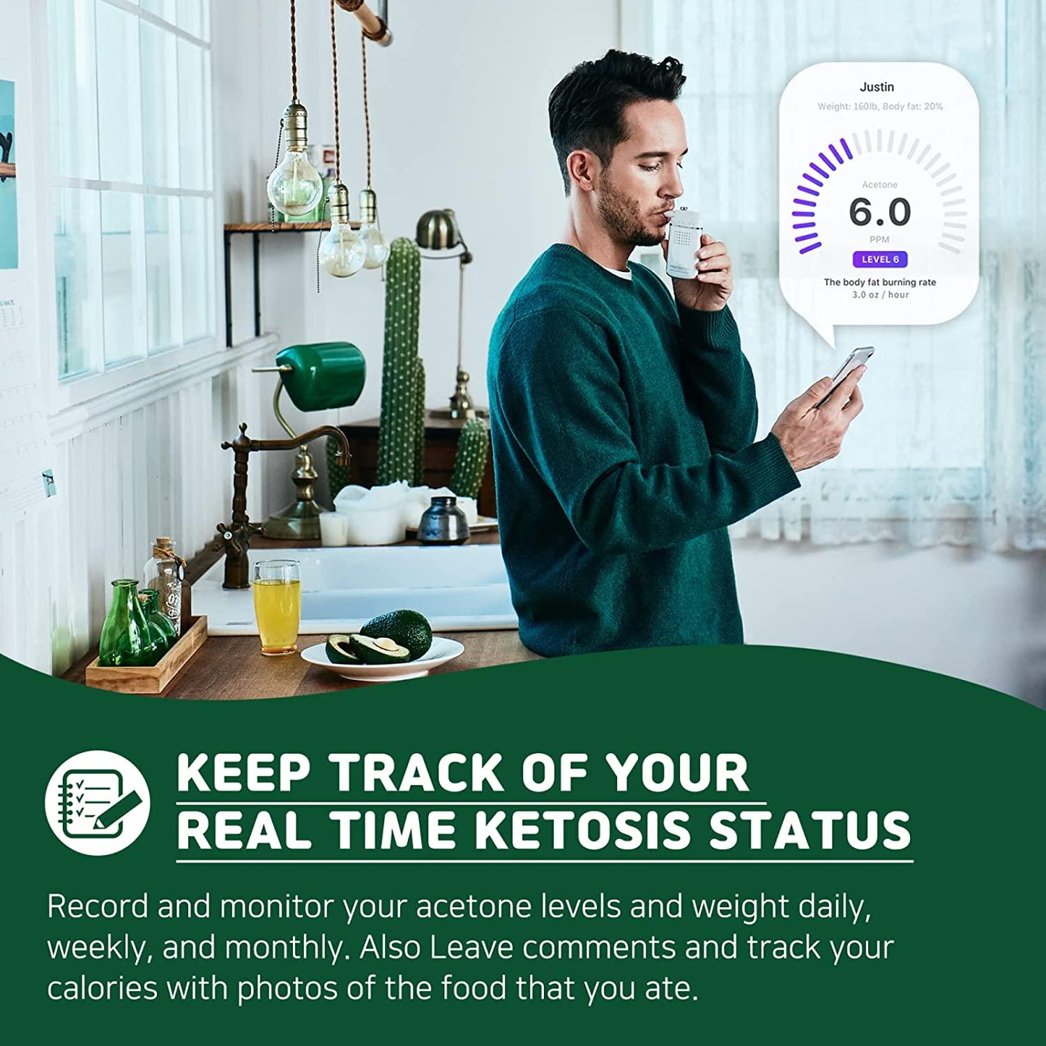 [HSA/FSA Eligible]KETOSCAN Smart Breath Ketone Meter, Diet & Fitness  Tracker | Monitor Your Fat Metabolism, Level of Ketosis on Low carb,  Ketogenic or