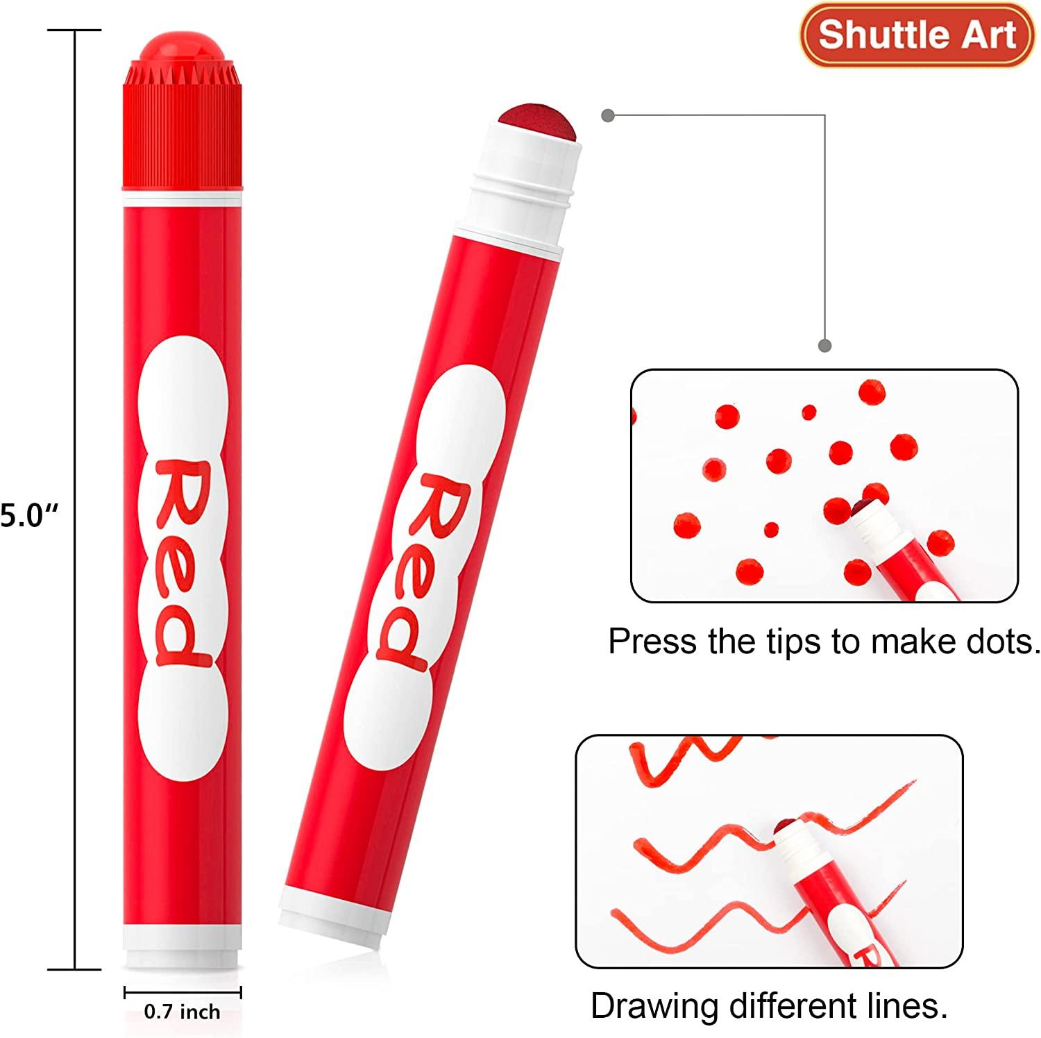 Shuttle Art Dot Markers, 30 Colors Washable for Toddlers with Free Activity Book, Bingo Daubers Supplies for Kids Preschool Children, Non Toxic