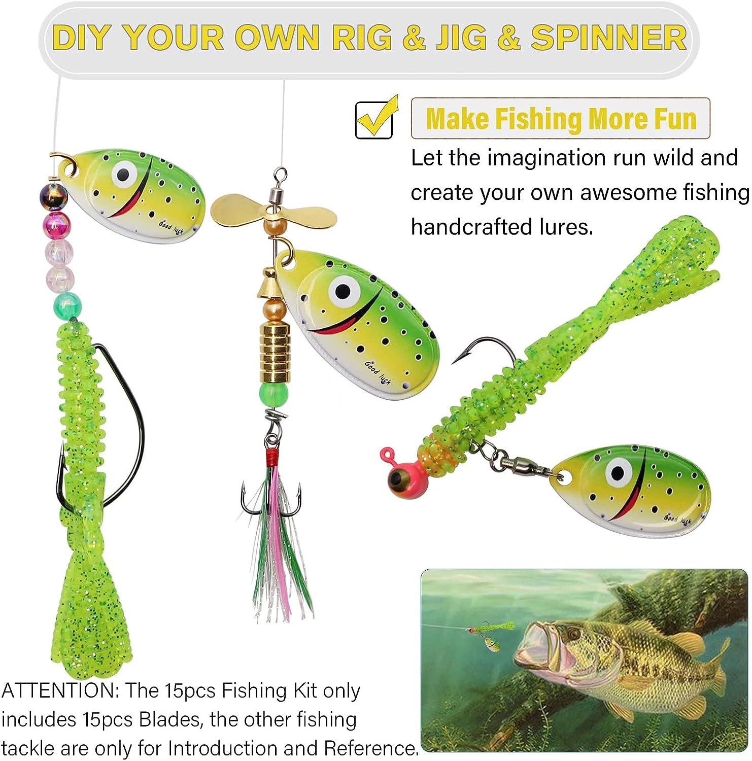 Fishing Lures Making Kit - Fishing Spoons Rig Spinner Bait Lures Making Kit  DIY Fishing Lures Set Fishing Gifts