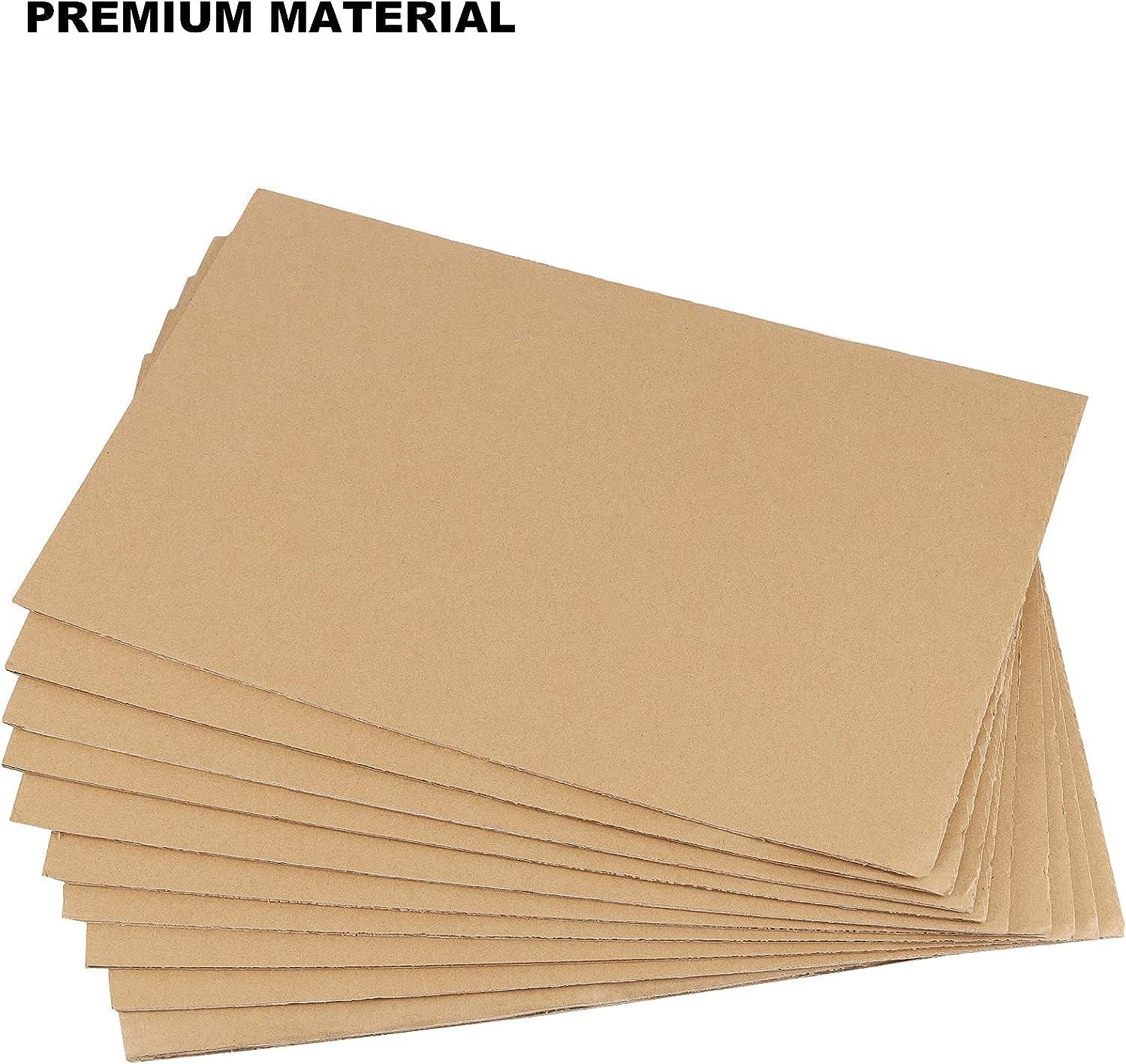 SHEUTSAN 100 Pack 8.5 x 11 Inches Chipboard Sheets,Medium Weight 50 Point  Chipboard, Brown Recyclable Corrugated Cardboard Pads for Albums Cover,  Scrapbooking, Documents Prints Backing