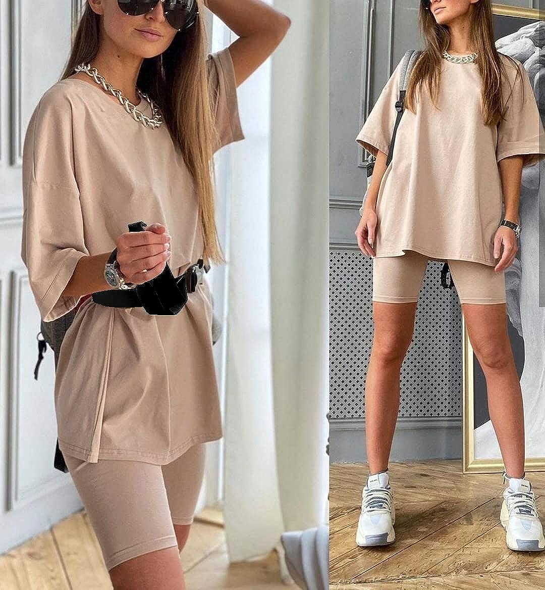 Casual Summer Women Short Outfit Top Cotton T Shirt and Shorts Matching Two  Piece Shorts Pants Set for Women's - China Sport Set Women and Sport Wear  Women Set price