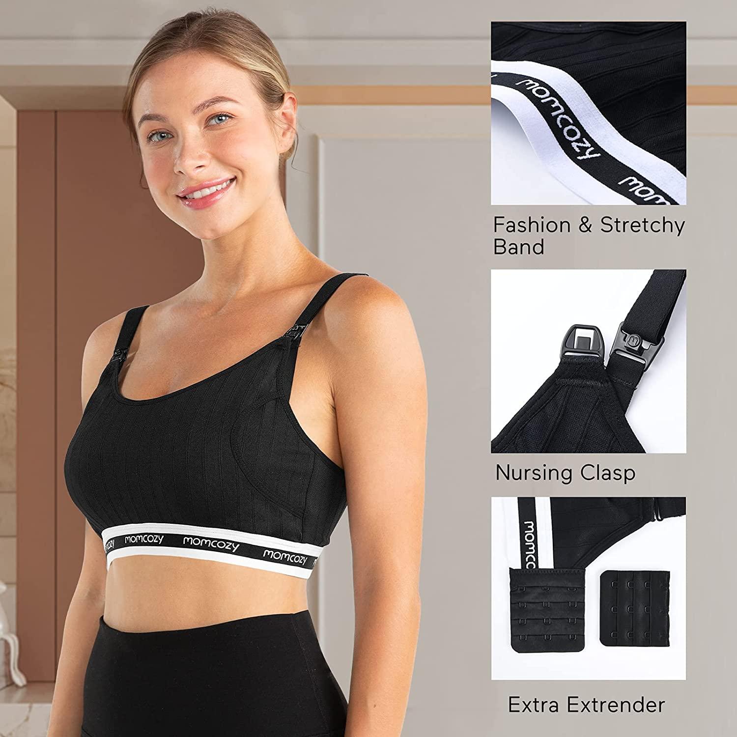 Momcozy Seamless Pumping Bra Hands Free, Comfort and Great Support