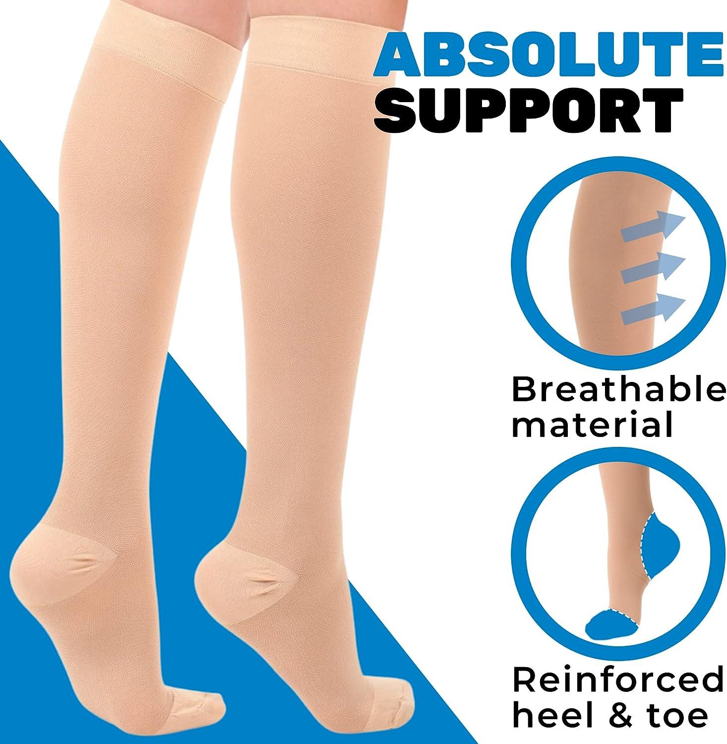 Medical Compression Stockings 30-40mmHg Women Men Thigh High Flight Travel  Socks