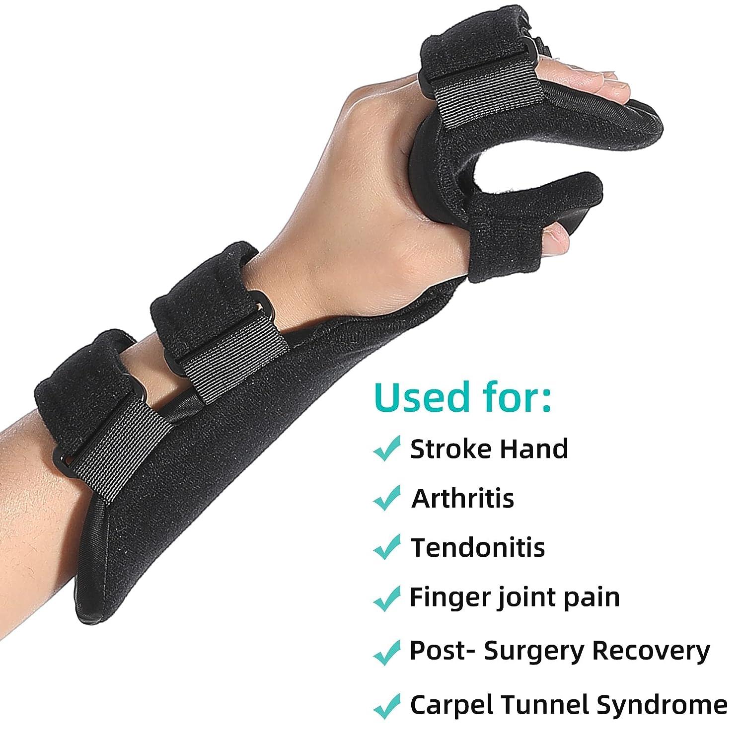 Mars Wellness Resting Hand Splint – Ergonomic Finger Splint Immobilizer –  Finger and Wrist Brace for Arthritis, Tendonitis, Carpal Tunnel Pain –