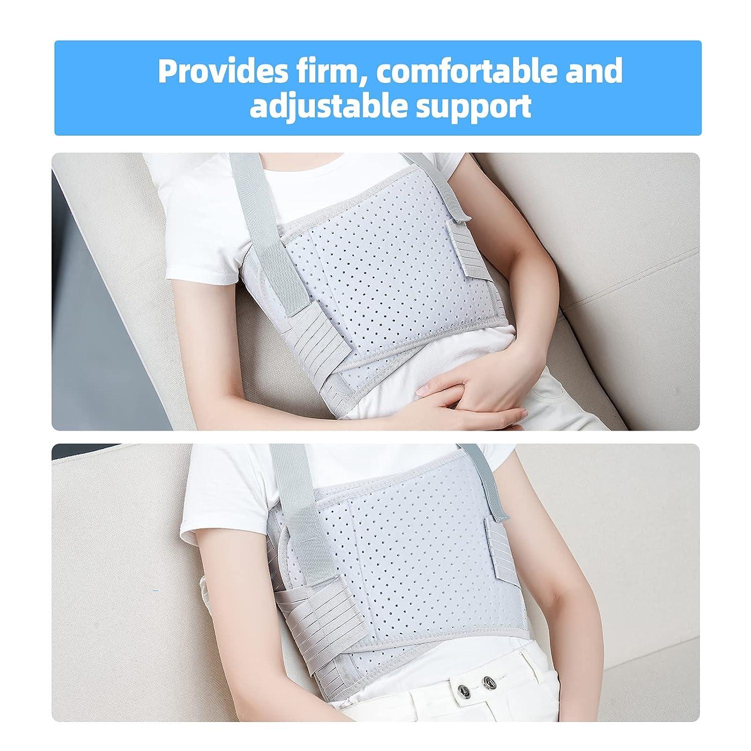  Rib Brace Chest Binder, Rib Belt to Reduce Rib Cage Pain, Chest Compression Support for Rib Muscle Injuries, Bruised Ribs
