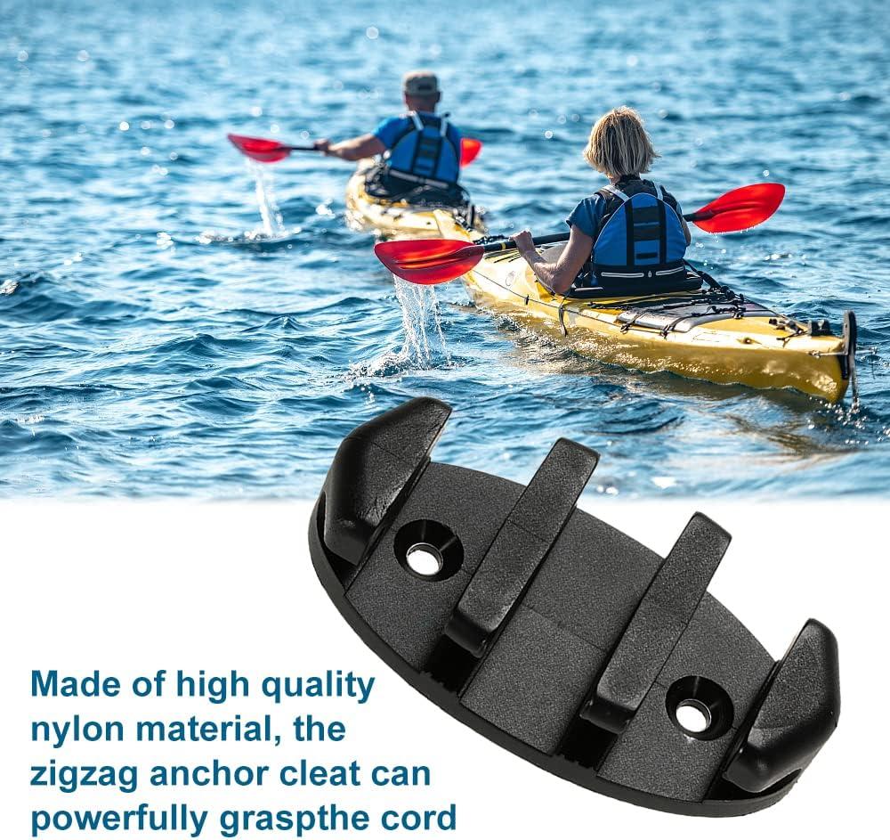 Yetaha 2PCS Zig Zag Anchor Cleat, Black Nylon Kayak Cleats for Canoes Marine  Fishing Boat Kayak Accessories