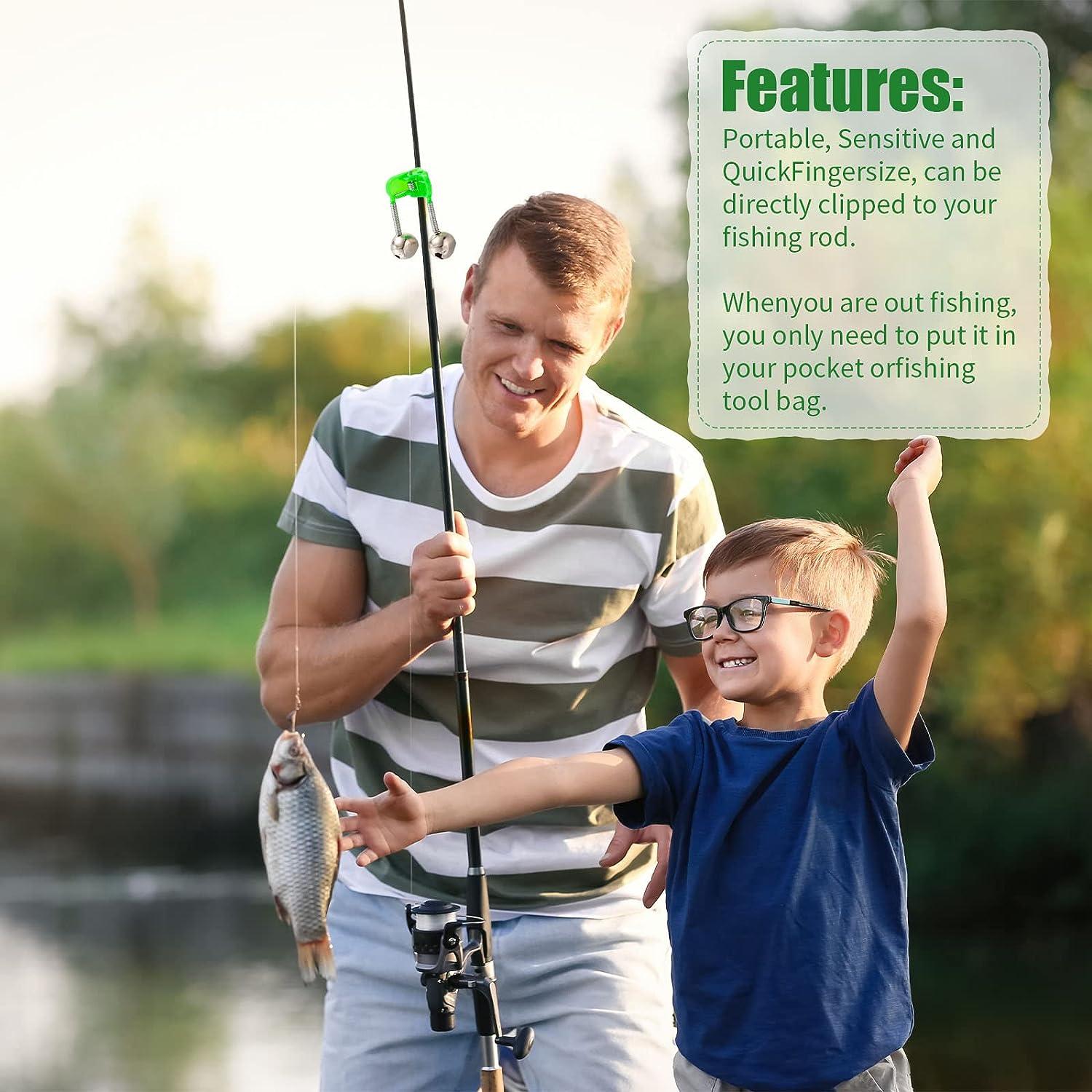 Honoson 200 Pcs Plastic Fishing Bells Clip on Fishing Rod Alarm