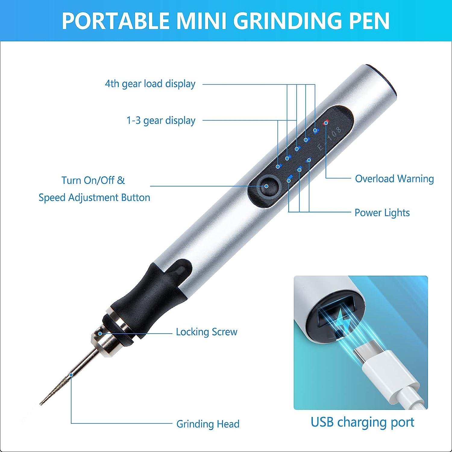 Portable Engraving Pen Electric Engraving Tool Kit, Rechargeable Engraver  Machine for Metal Glass Wood Leather Carving Drilling