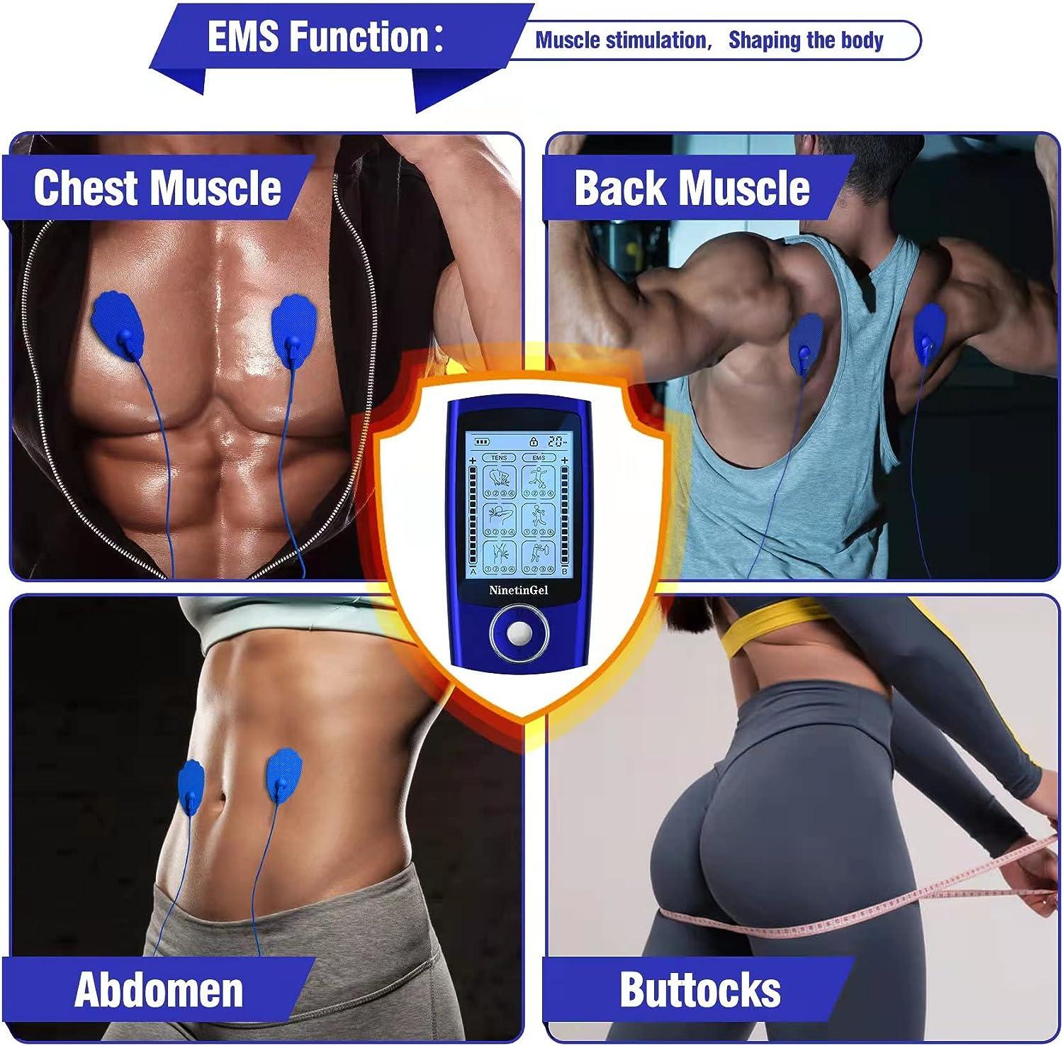 NinetinGel Tens Unit Muscle Stimulator EMS Muscle Relaxer Ab