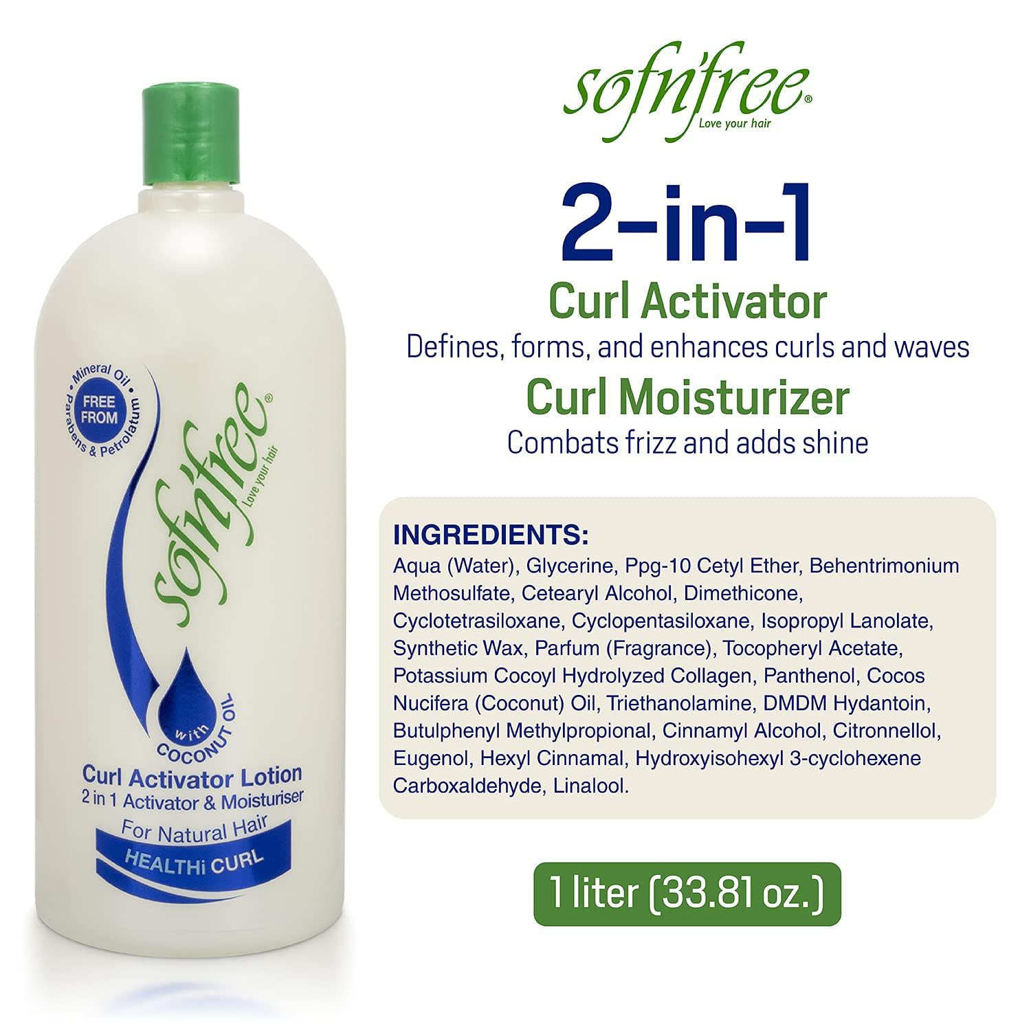 Sofn Free Moisturizer And Curl Activator For Natural Hair Soft Curls And Waves 3381 Fl Oz 