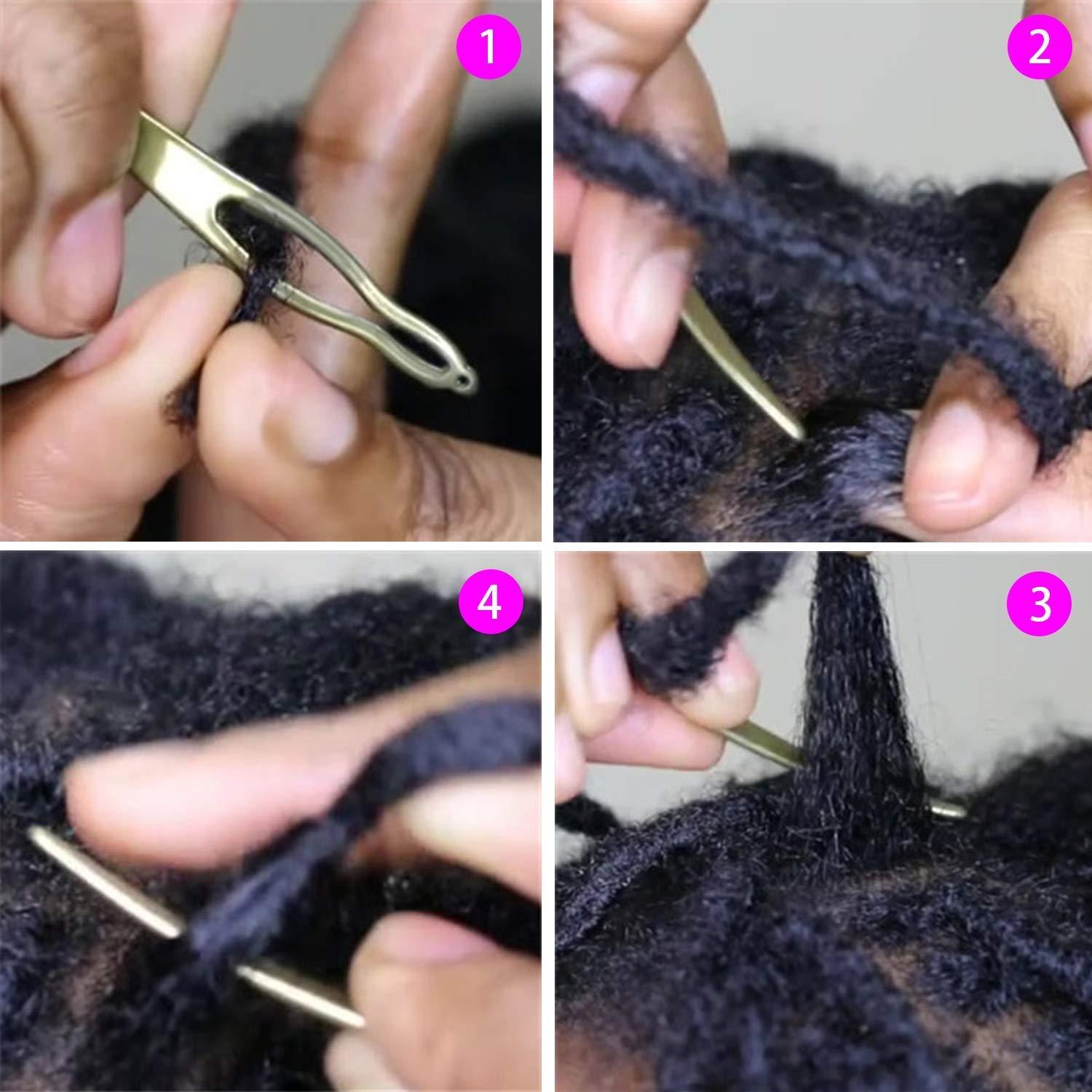  EXCEART 8 Pcs Dreadlock Crochet Hair Braiding Tools Maintaining  Tool Hair Tool Hair Maintenance Tool Hair Knitting Crochet Dreadlocks  Crochet Needle Hair Locking Metal Toolkit Modeling