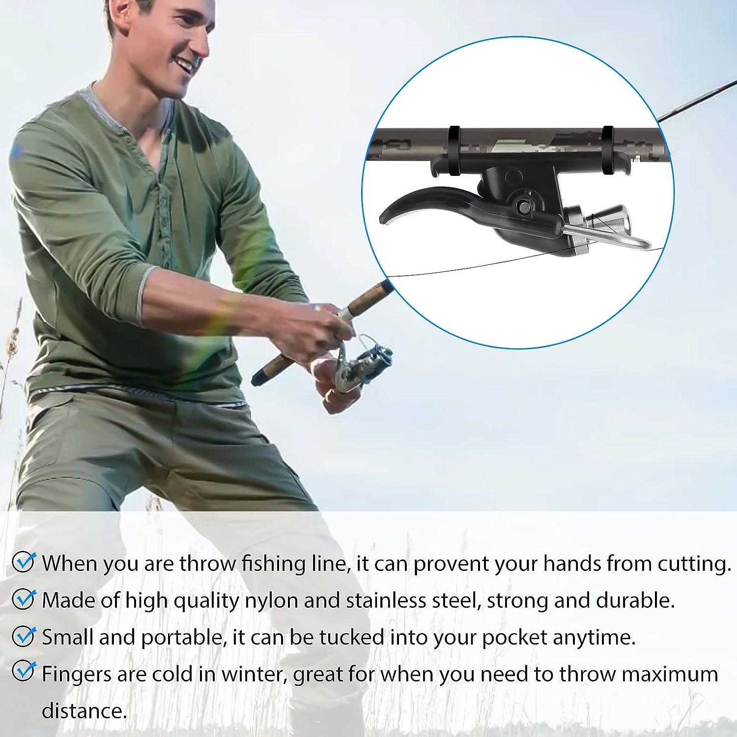 Buy YWNYT 4Pcs Sea Fishing Casting Trigger with Thumb Button, Black Cannon  Surf Fishing Trigger Aid Clip, Fixed Spool Casting Aid, Marine Fishing Rod  Clamp Bionic Finger for Fishing Finger Protector Online