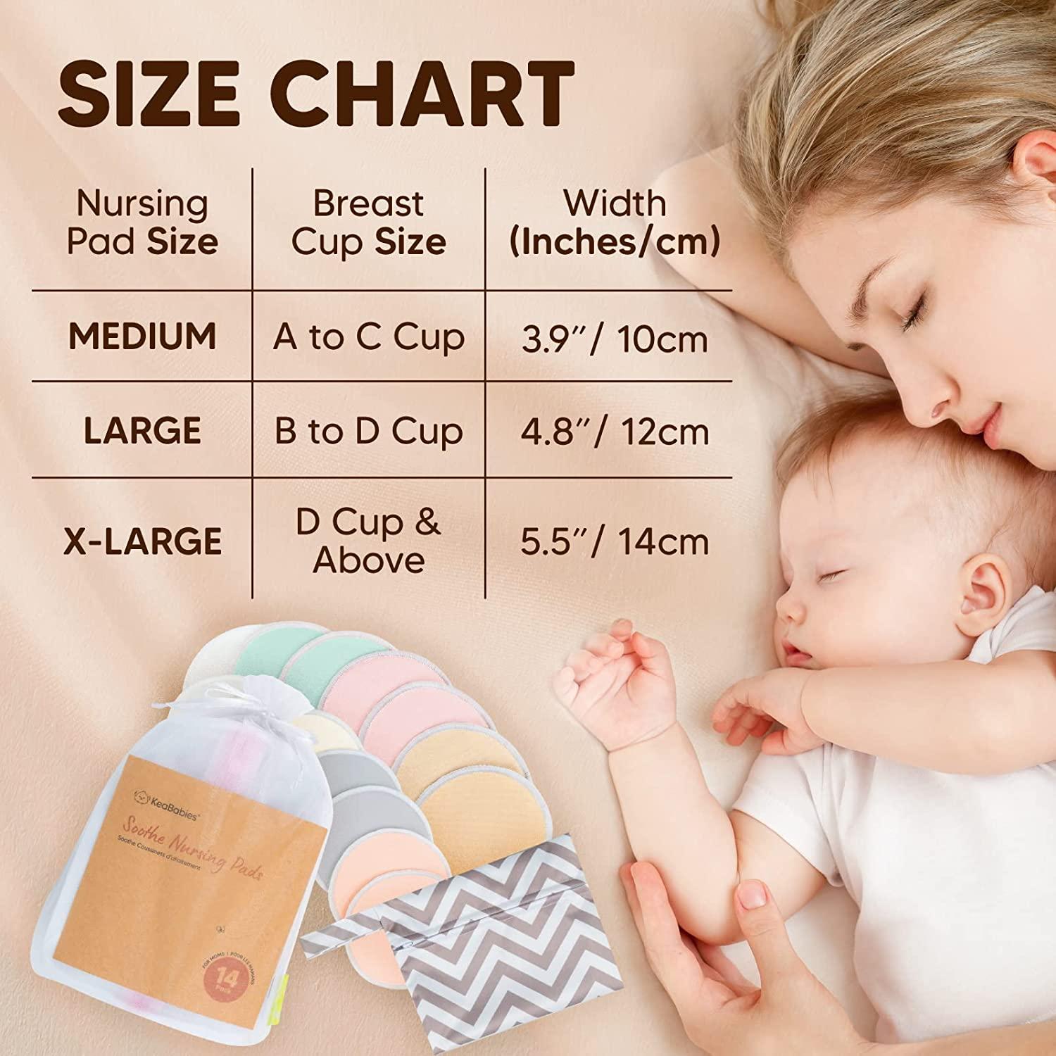 Reusable Nursing Pads Breastfeeding White 4.8 Wet & Wash Bag - Pack of 14
