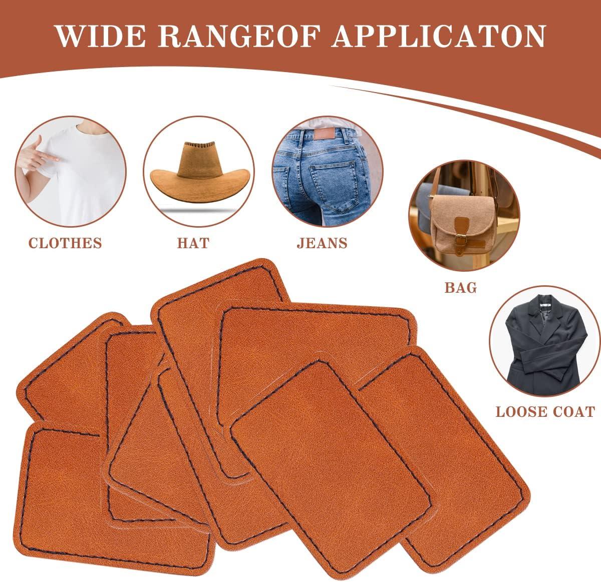 Buy 30 Pcs Blank Leather Patches for Hats with Adhesive Round