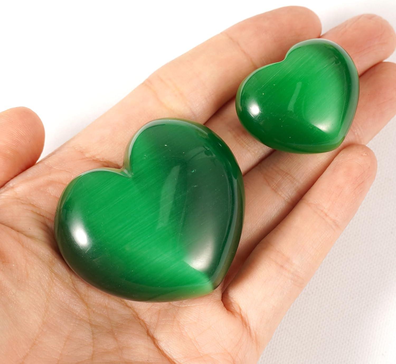 QIQIXIN 2 Piece Thumb Worry Stone Pocket Palm Stone Healing Crystals for  Anxiety Relief Items Teardrop Shaped Smooth Stones (Green Aventurine and