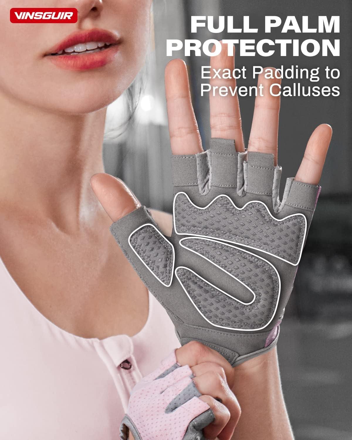 VINSGUIR Breathable Workout Gloves for Women, Weight Lifting