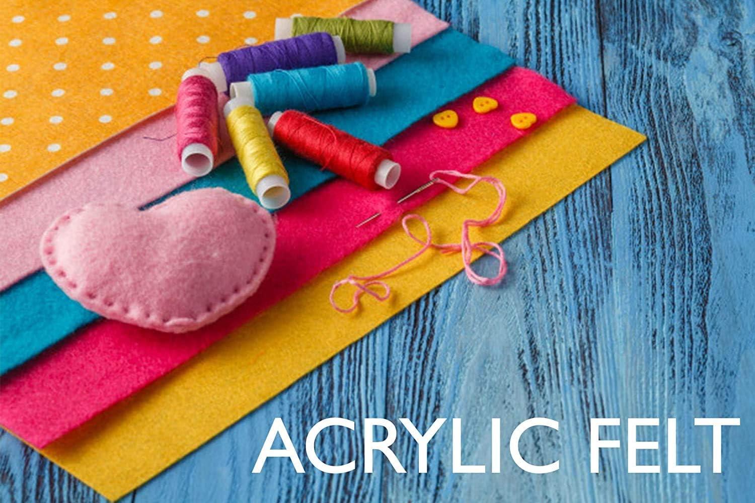 FabricLA Acrylic Felt Fabric - 72 inch Wide 1.6mm Thick Felt by The Yard - Use Soft Felt Sheets for Sewing, Cushion, and Padding, DIY Arts & Crafts