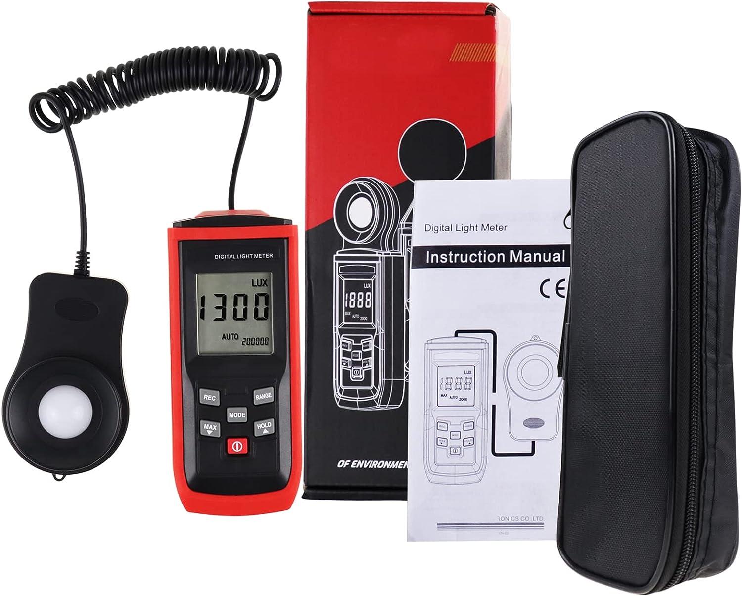 Acheter Light Meter Digital Illuminance Meter Handheld Ambient Temperature  Measuring Instrument, Range up