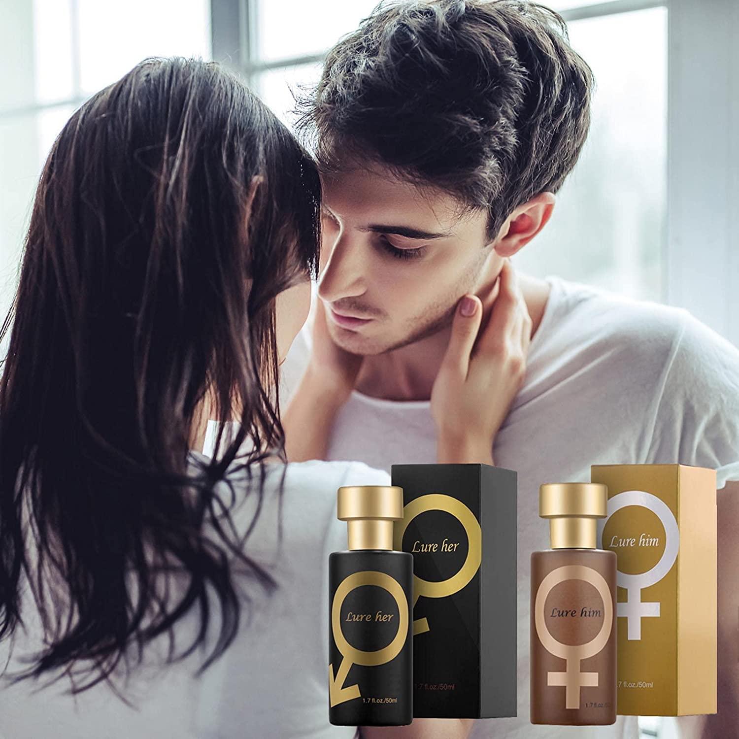 Golden Lure Pheromone Perfume, Lure Her Perfume For Men, Pheromone Cologne  For Men Attract Women, Romantic Pheromone Glitter Perfume