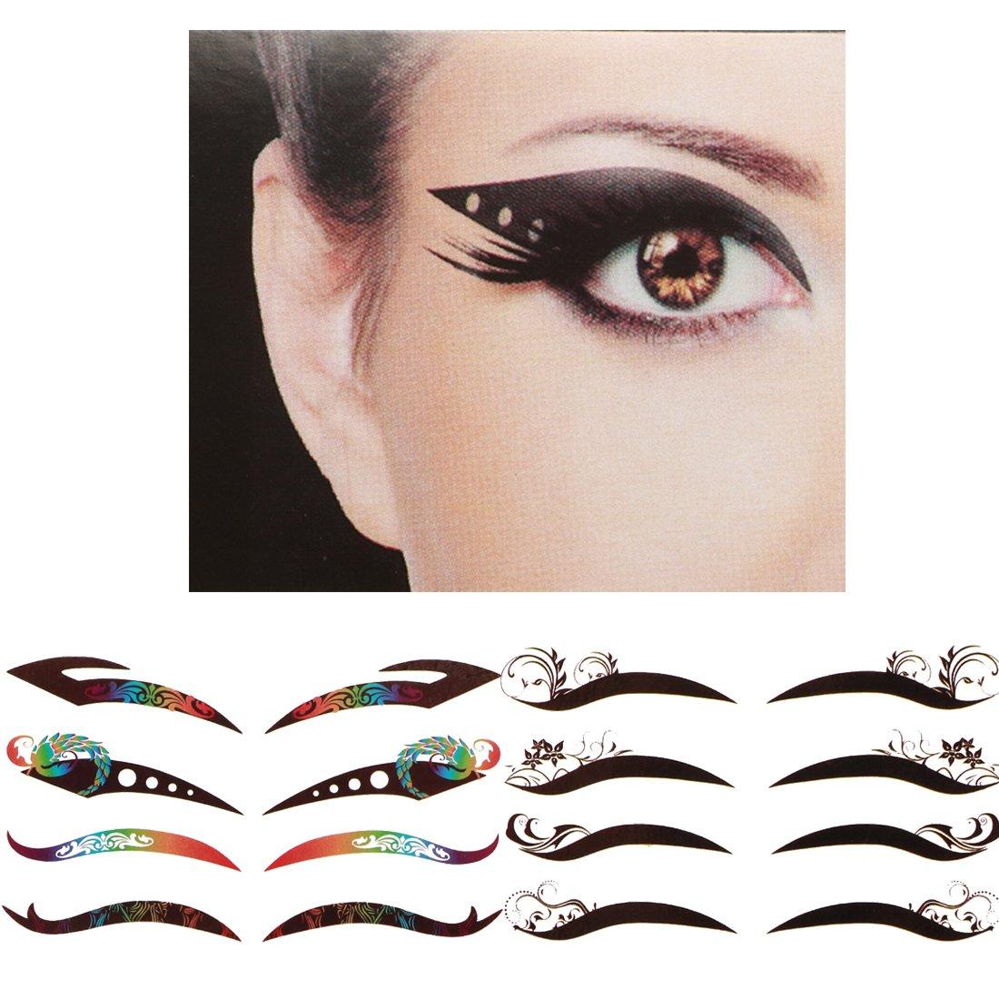 1/4/8pair Eye Tattoo Stickers Halloween Eyeliner Face Laces Makeup Sticker  with Spider, Cobweb,Bat Festival Makeup - AliExpress