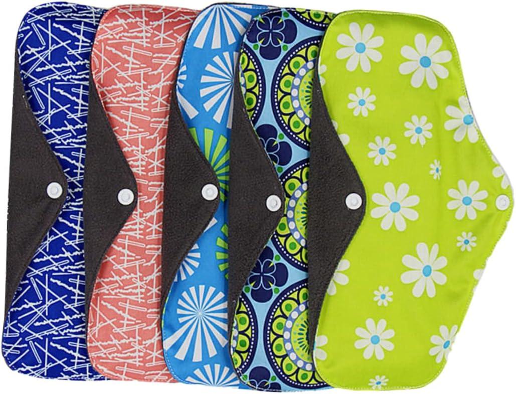 Reusable Menstrual Pads 5pcs Washable Menstrual Pads Mama Cloth Pads Cloth  Menstrual Pads Cloth Towel Mama Pads Medium Size Napkin Pad Mother Reusable  Feminine Pads