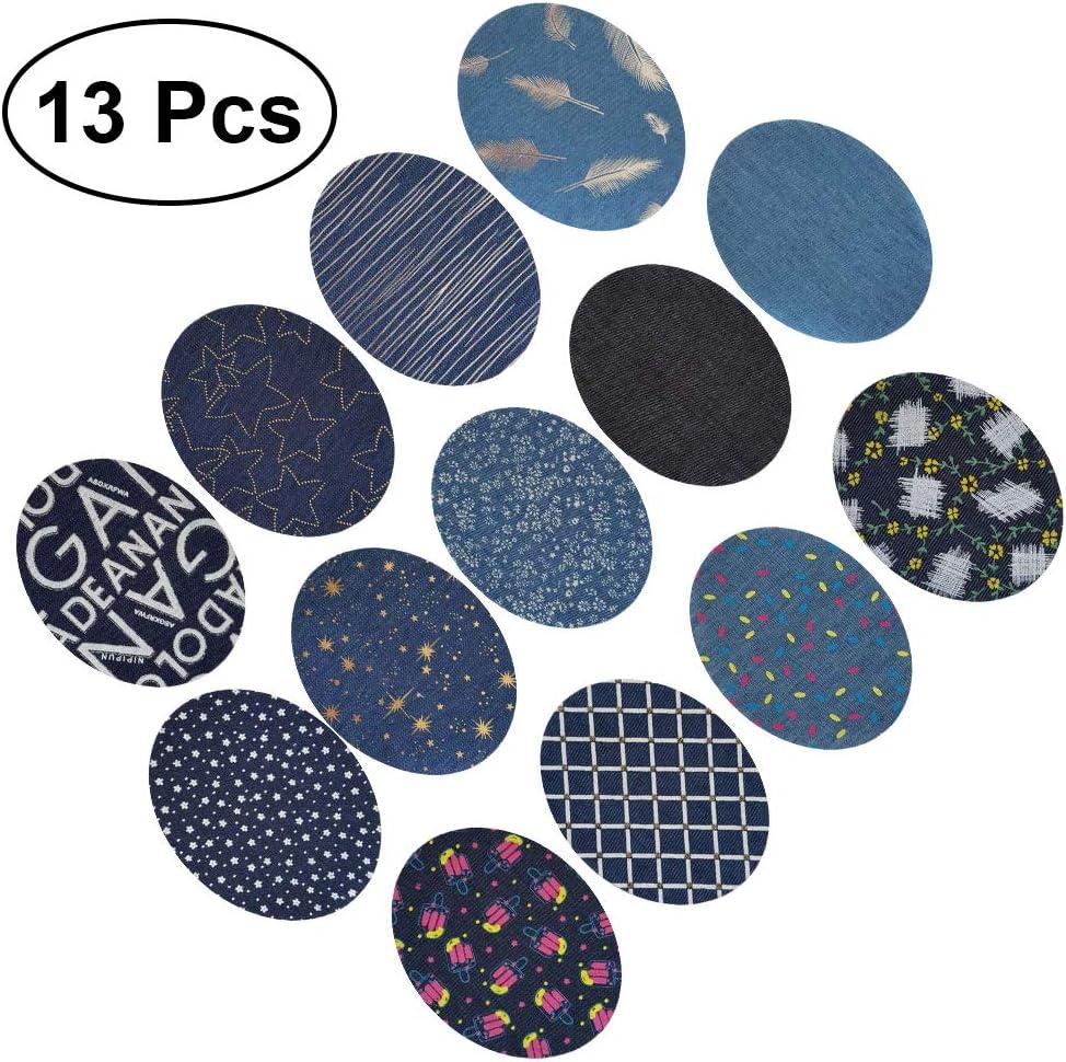 COHEALI 12 Pcs Oval Embroidery Patch Jean Patches for Ripped Jeans Hat  Patches Jacket Patches Hat Repair Patches Clothing Applique Blanks  Polyester