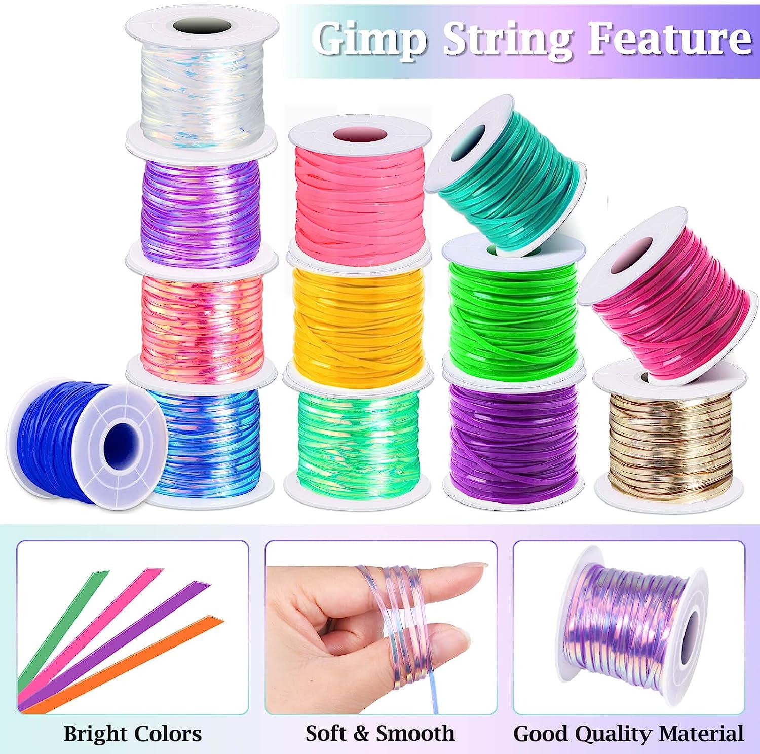 Lanyard String, Cridoz Boondoggle String Kit with 20 Rolls Plastic