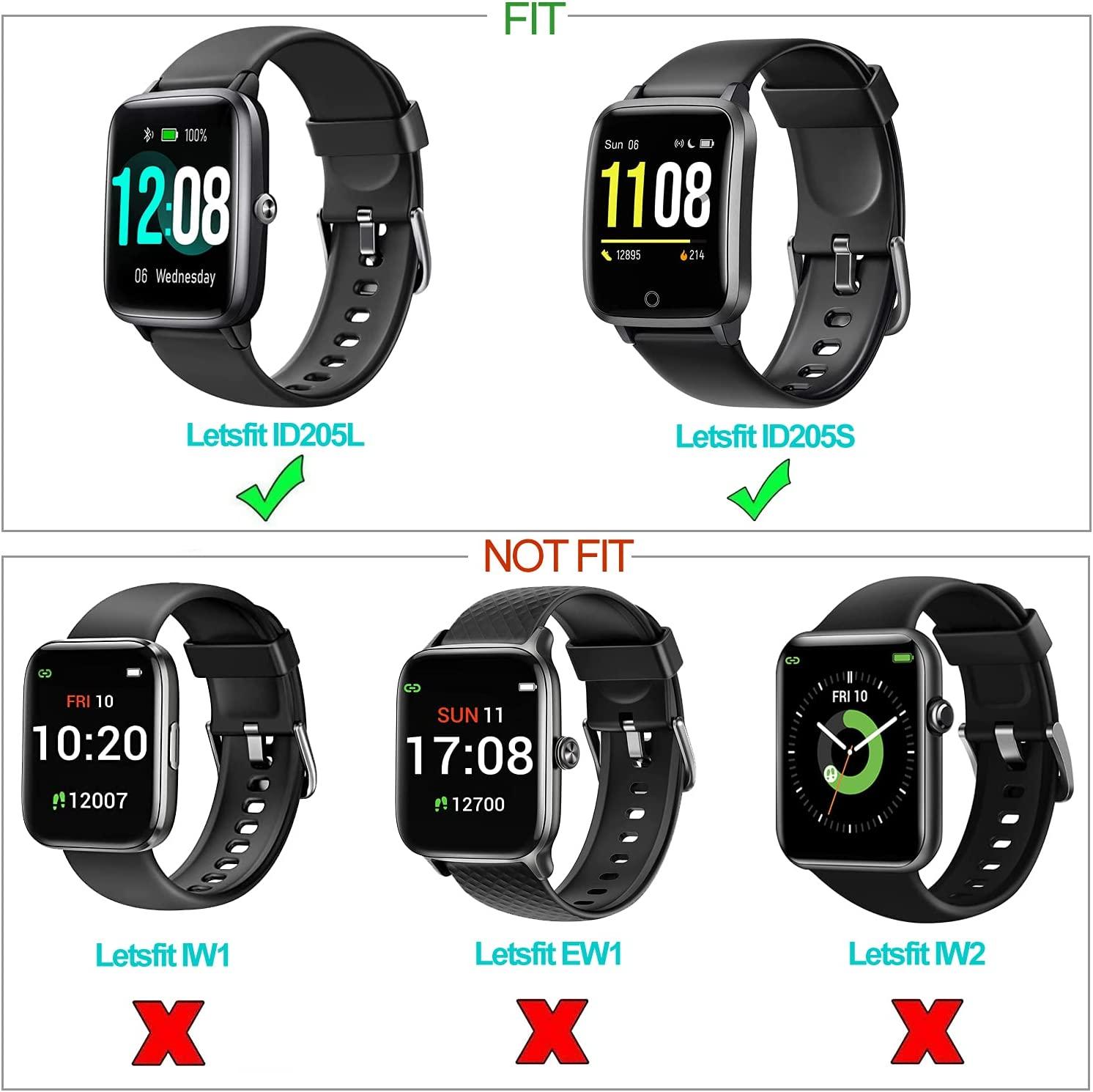 ECSEM Replacement Bands for Letsfit ID205L ID205S Smart Watch Soft ...