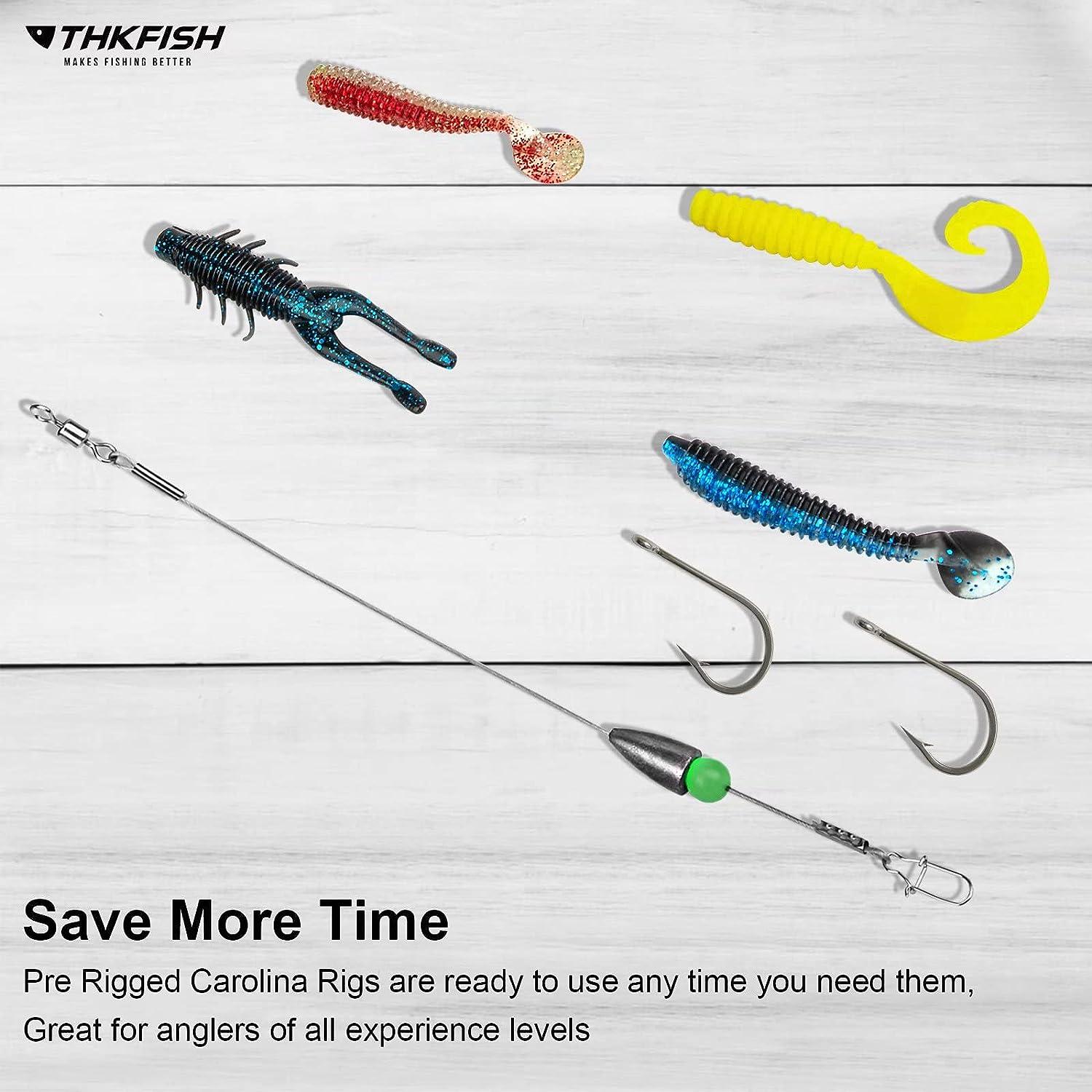 THKFISH Fishing Weights Bullet-Weights Carolina Ready Rigs Pre Rigged  Carolina Rigs 1/5oz 1/4oz 3/8oz 10pcs Color A 1/5oz(5g)-10pcs