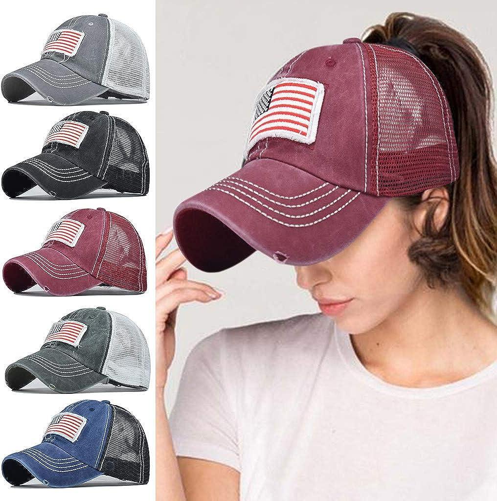 Unisex American Flag Baseball Cap Vintage Washed Distressed Trucker Hat  Adjustable Cotton Embroidered Dad Mom Golf Hat One Size Army Green