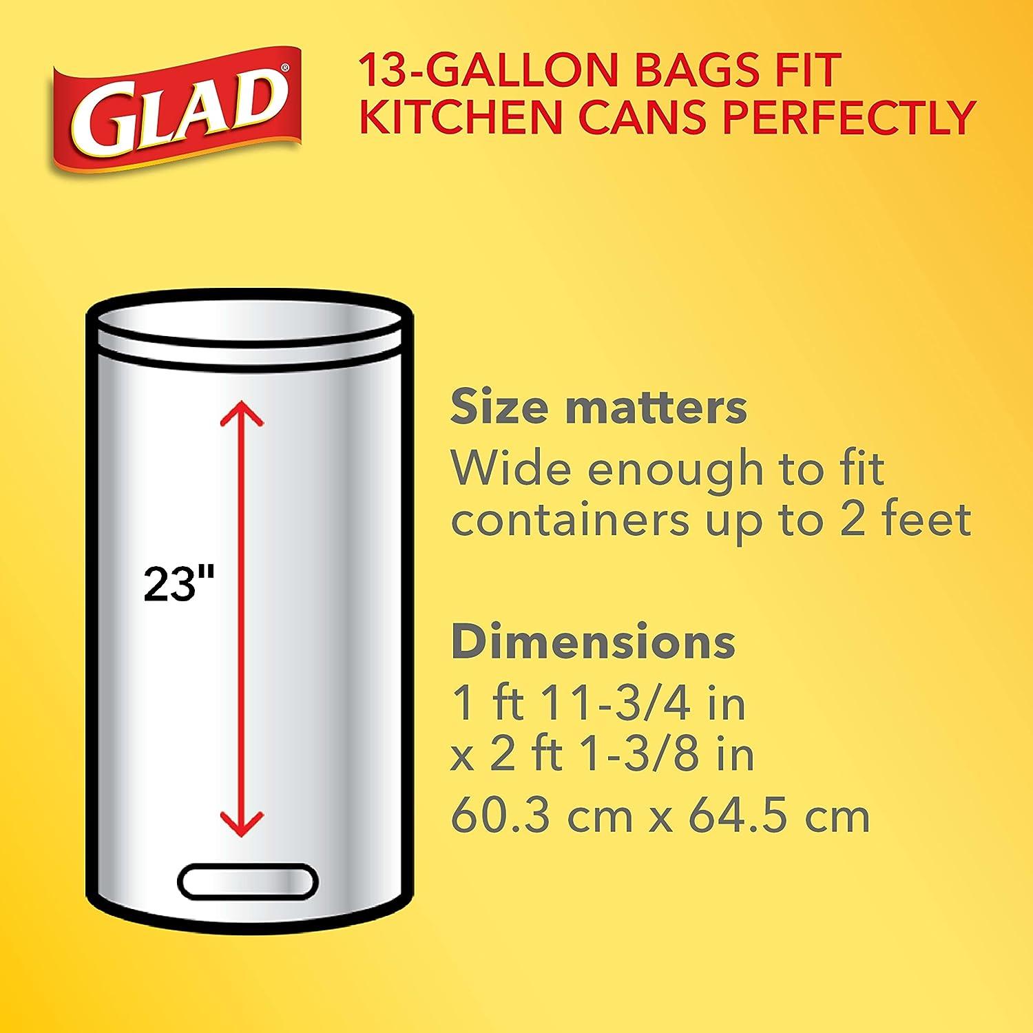 Glad Forceflex Tall Kitchen Drawstring Trash Bags - Gain Original