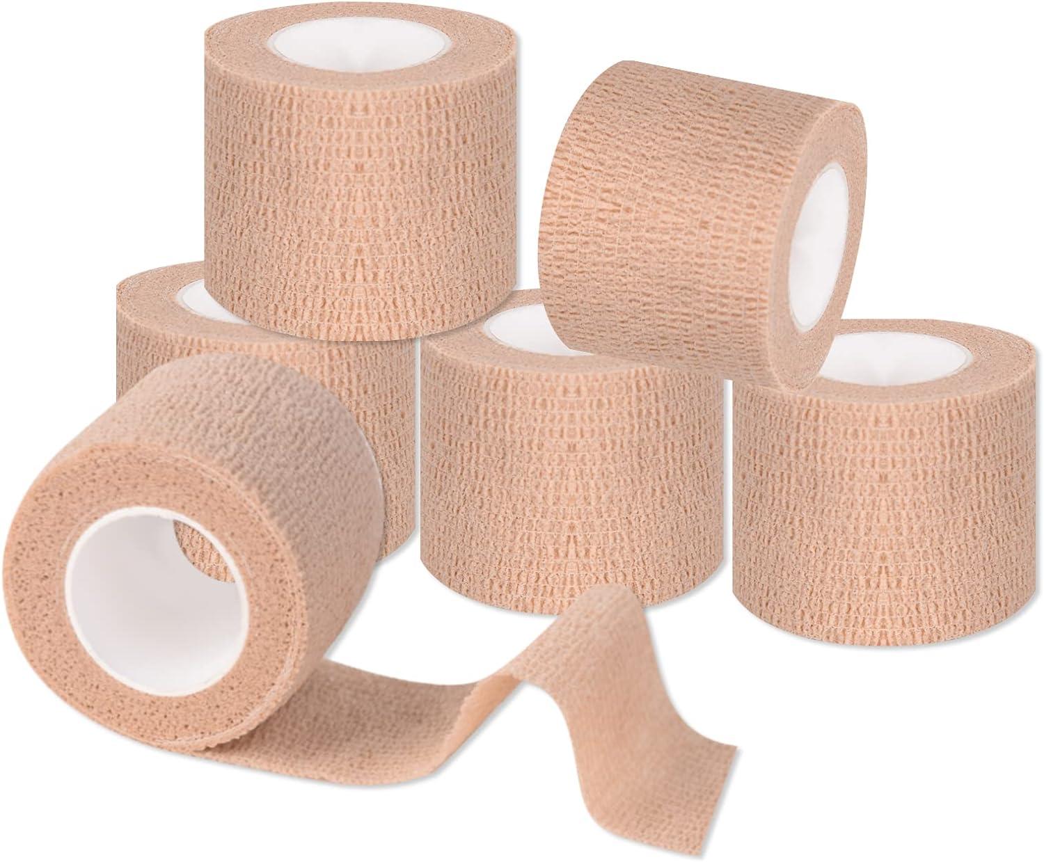 15 Pack 2 Inch x 5 Yards Self Adhesive Bandage Breathable Cohesive Bandage  Wrap Rolls Elastic Self-Adherent Tape for Stretch Athletic, Sports, Wrist