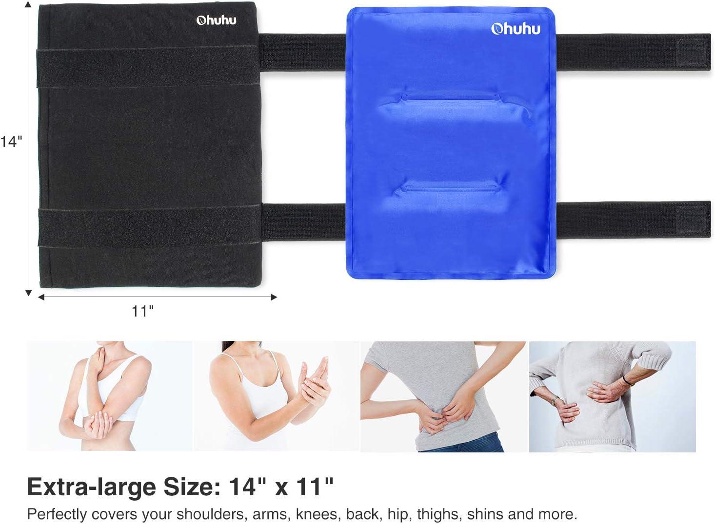 Reusable Ice Pack for Injuries, 11 x 14.5 - 2 Pack XL Flexible