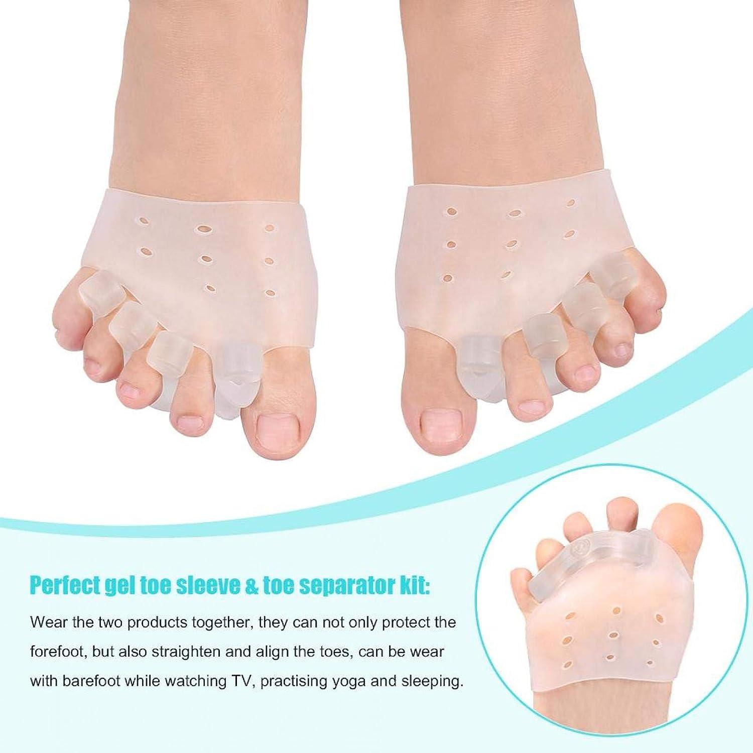 Toe Separators, Relief Pain for Yoga, Gel Five Toes Stretchers for  Overlapping Toes, Easily Wear in Shoes, Sports Activities, Nail Art Salon  Pedicure Manicure 2 Pairs 