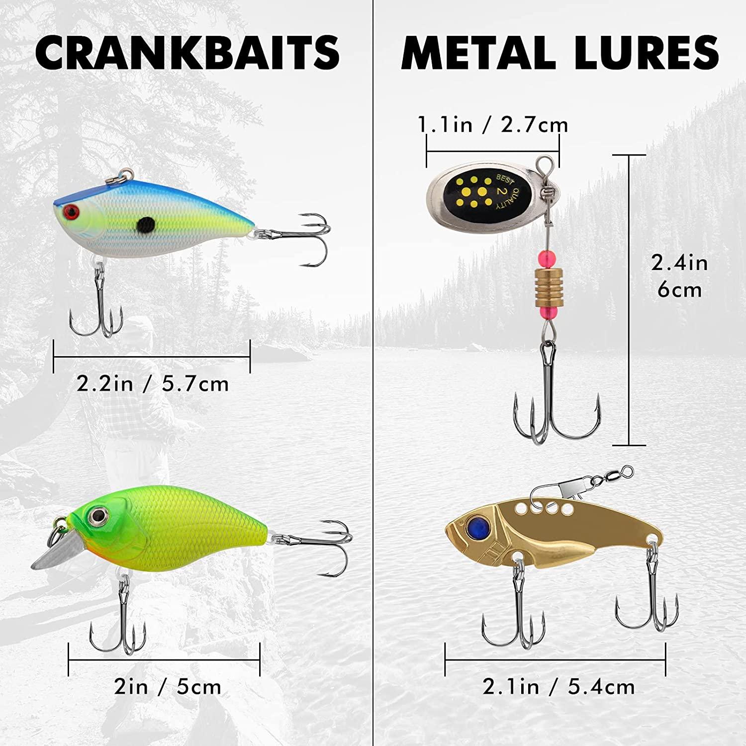 Buy Fishing Lure Kit Freshwater with a Free Tackle Box (A Set of