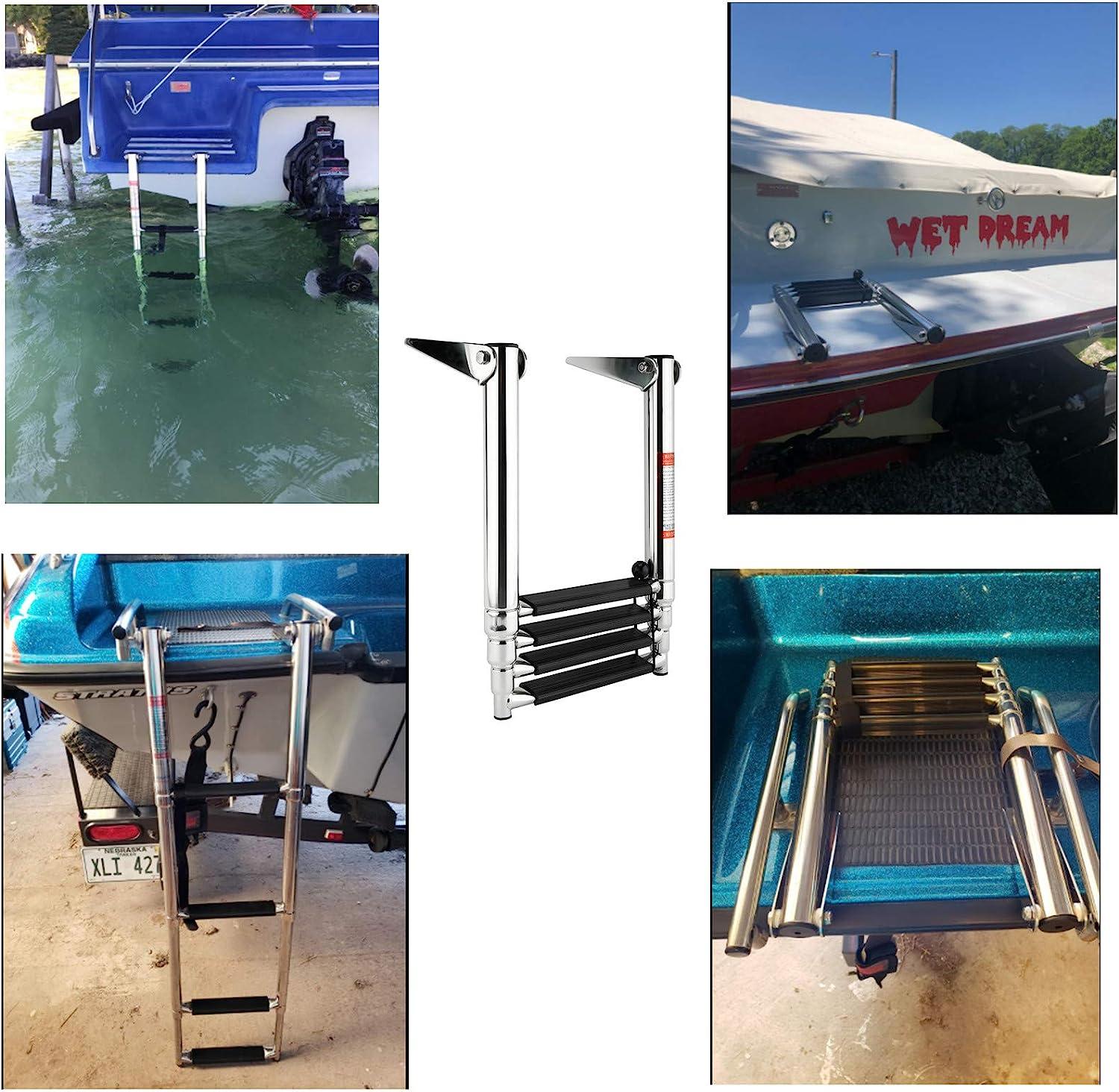 Boat Telescoping Ladder Strap,Marine Grade Secure Retaining Rubber