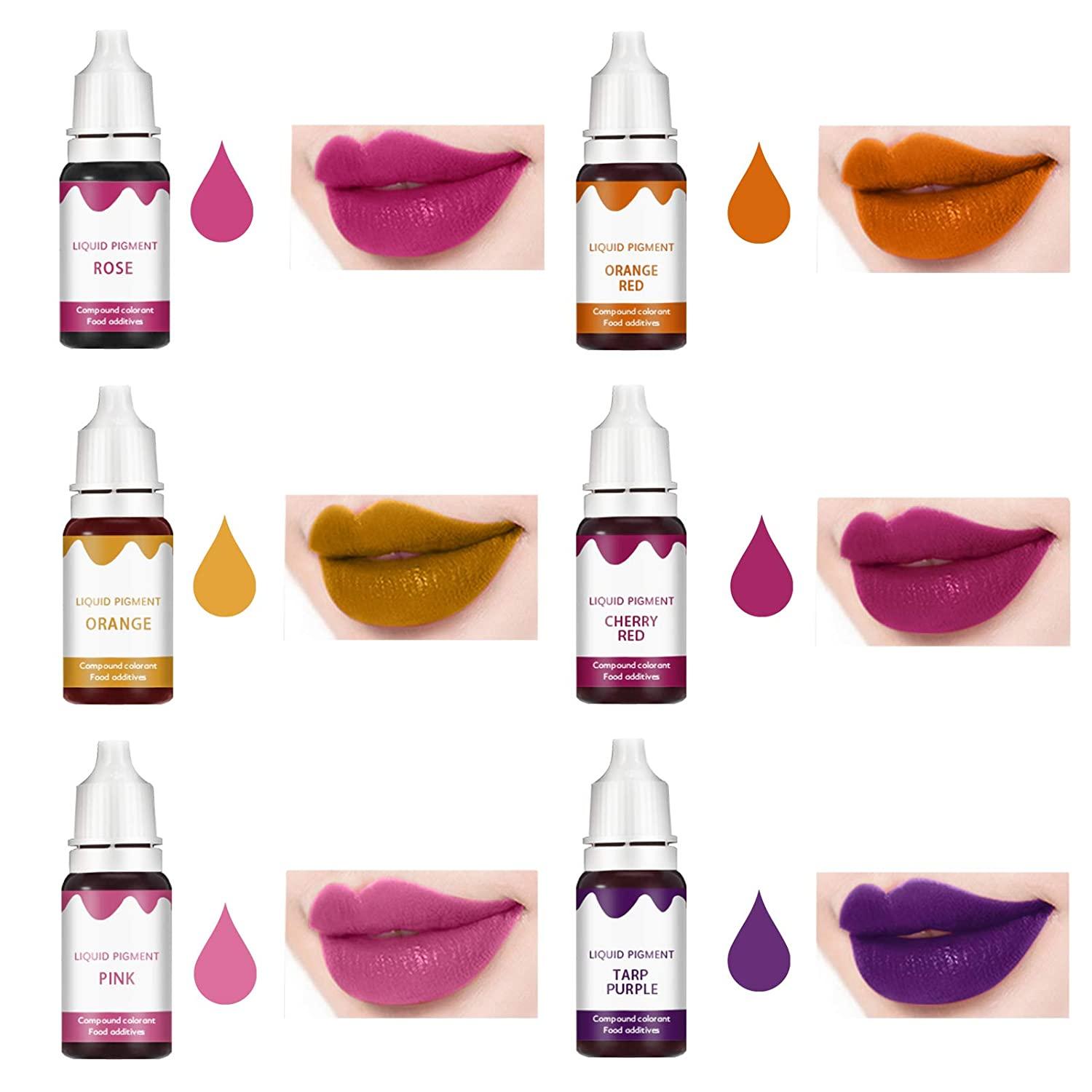 KYDA 12 Colors Lipstick Liquid Pigment Set,DIY Lip Gloss Pigment