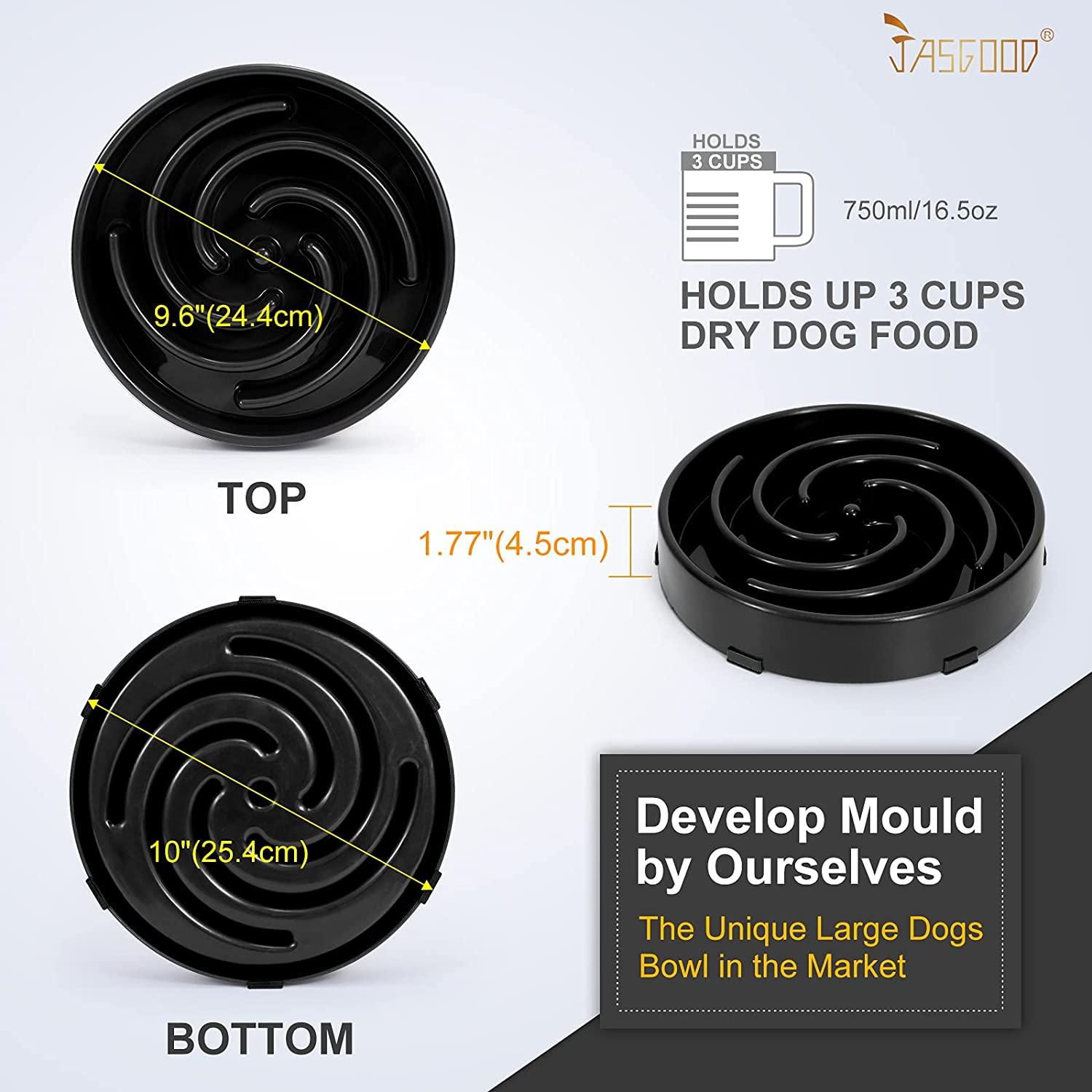  Slow Feeder Dog Bowls for Large Medium Dog Non Slip Maze Puzzle Bowl  Pet Slower Food Feeding Dishes Interactive Bloat Stop Preventing Choking  Healthy Dog Bowl, Black : Pet Supplies