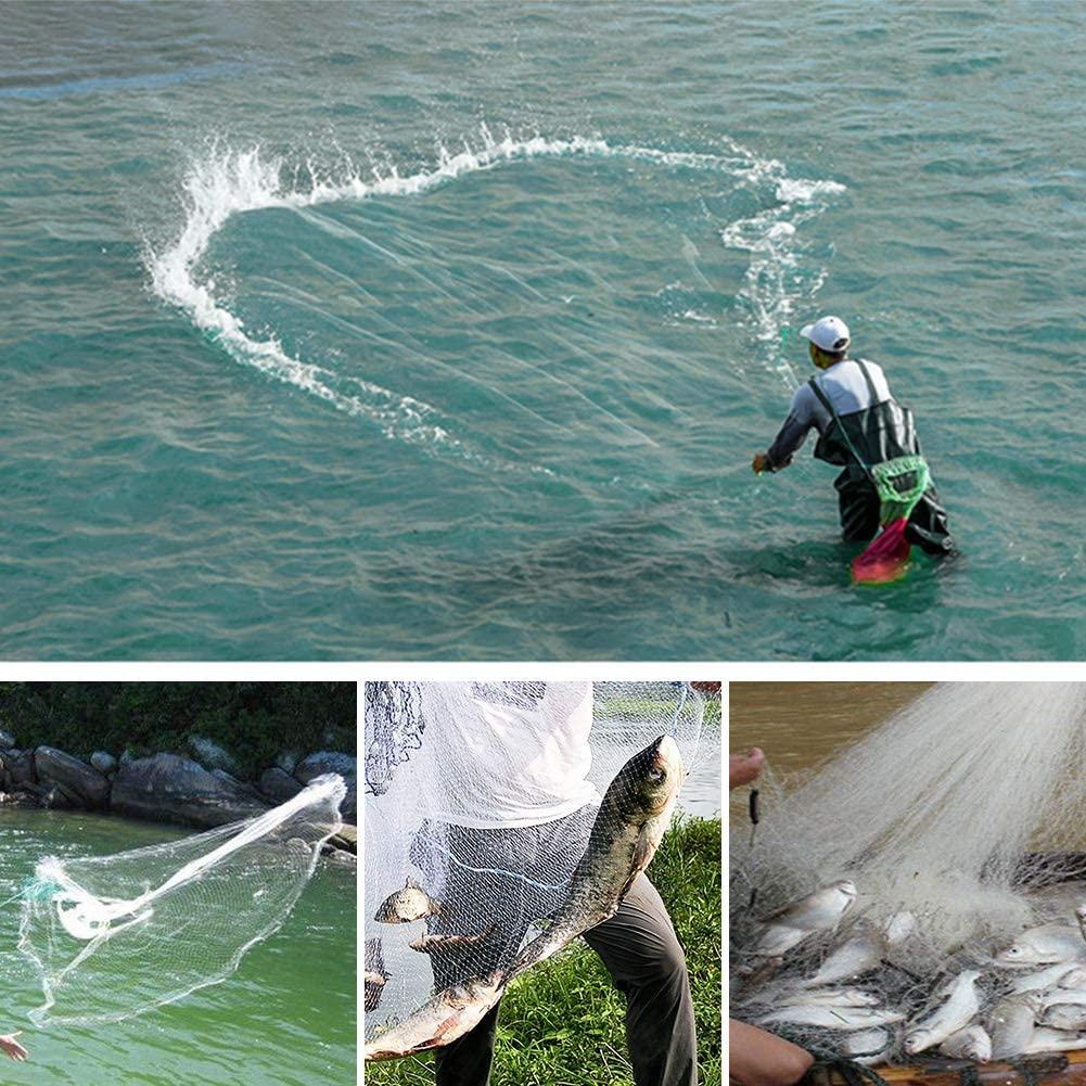  Saltwater Fishing Cast Net with for Bait Trap Fish