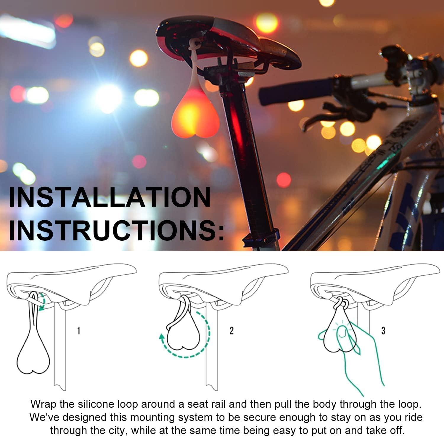 Bike Tail Ball Bike Light, Creative Silicone Cycling Night Safety