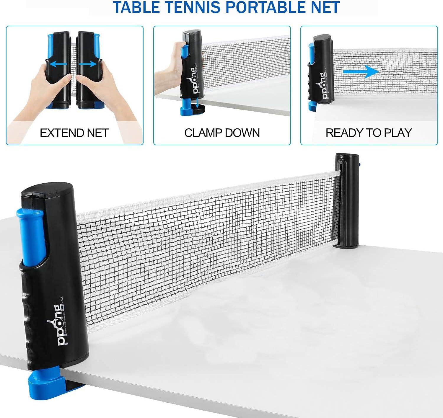Pingpong Table Net | Retractable Adjustable Table Tennis Net - Portable  Pingpong Net with Adjustable Length for Playing Pingpong On Table Desk  Dining