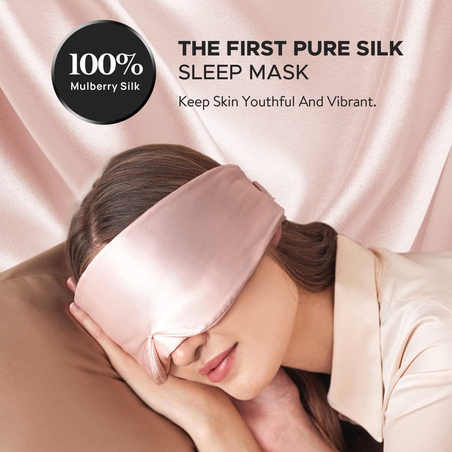 Slip Silk Sleep Mask, Pink (One Size) - 100% Pure Mulberry 22