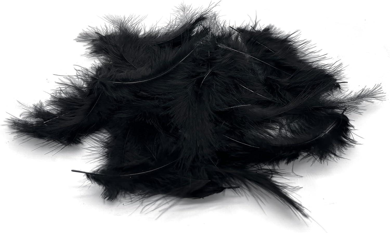 100pcs 4-6 Black Feathers for Crafts and Dreamcatcher Making, Fringe Trim  and DIY Projects, Colored Feathers Material