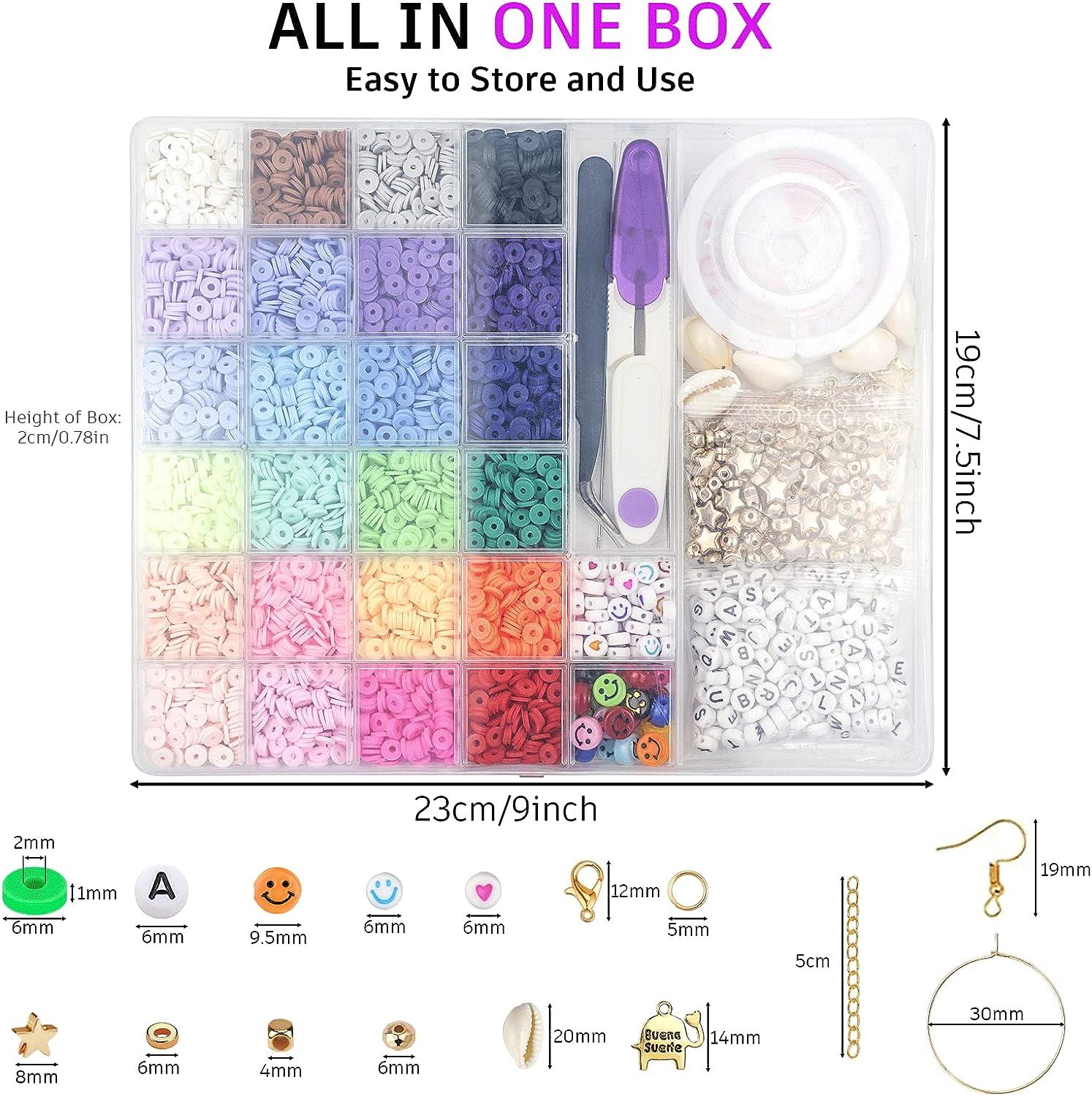 Gionlion 6000 Pcs Clay Beads for Bracelet Making24 Colors Jewelry Making  Gifts for Teen Girls 