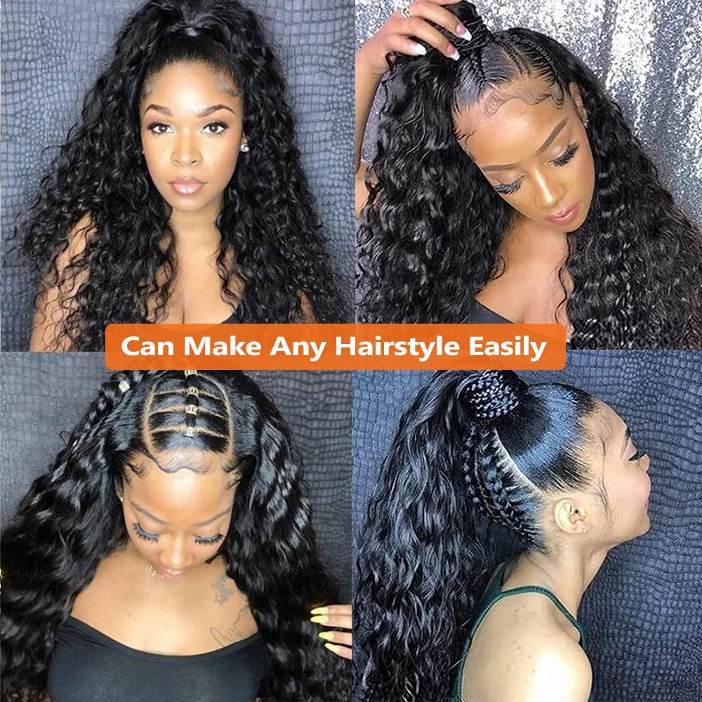 Stella Preplucked Hairline Curly Human Hair 360 Lace Front Wig