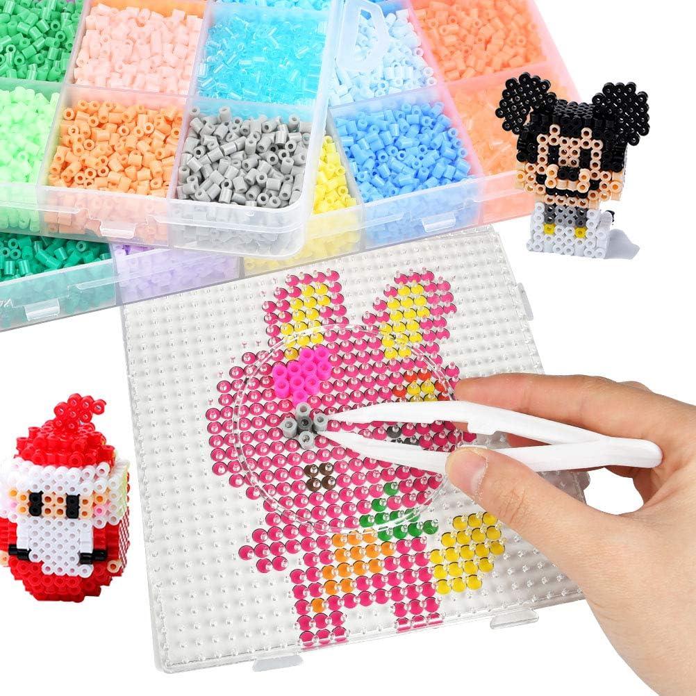 Other Toys 2 6mm Perler Hama beads Set 3D Puzzle Iron Beads Toy Kids  Creative Handmade Craft DIY Gift fuse Have large pegboard 230314