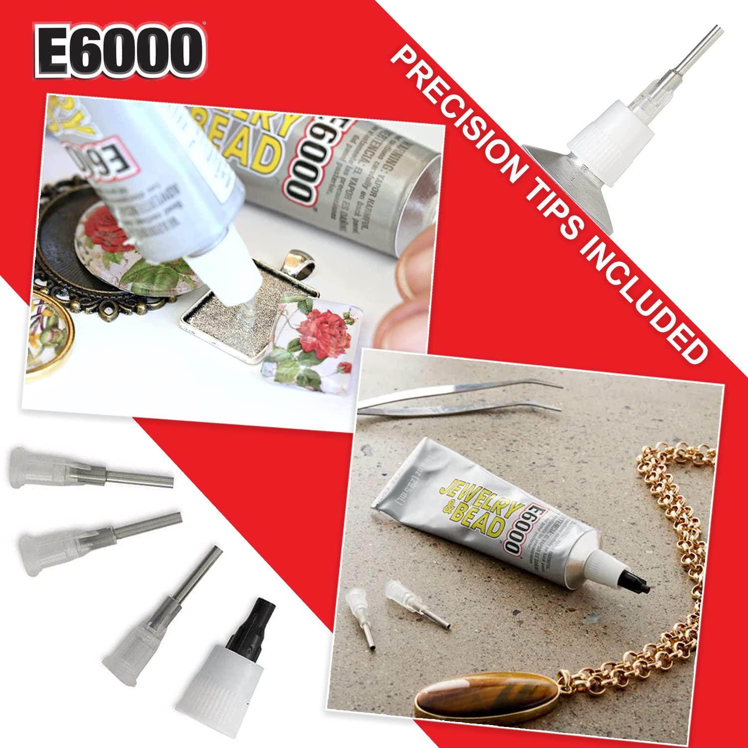 E6000 Jewelry Bead Adhesive Glue for Jewelry Making with 4 Precision  Applicator Tips and Pixiss Art Dotting Stylus Pens 5 pcs Set - Rhinestone  Applicator Kit