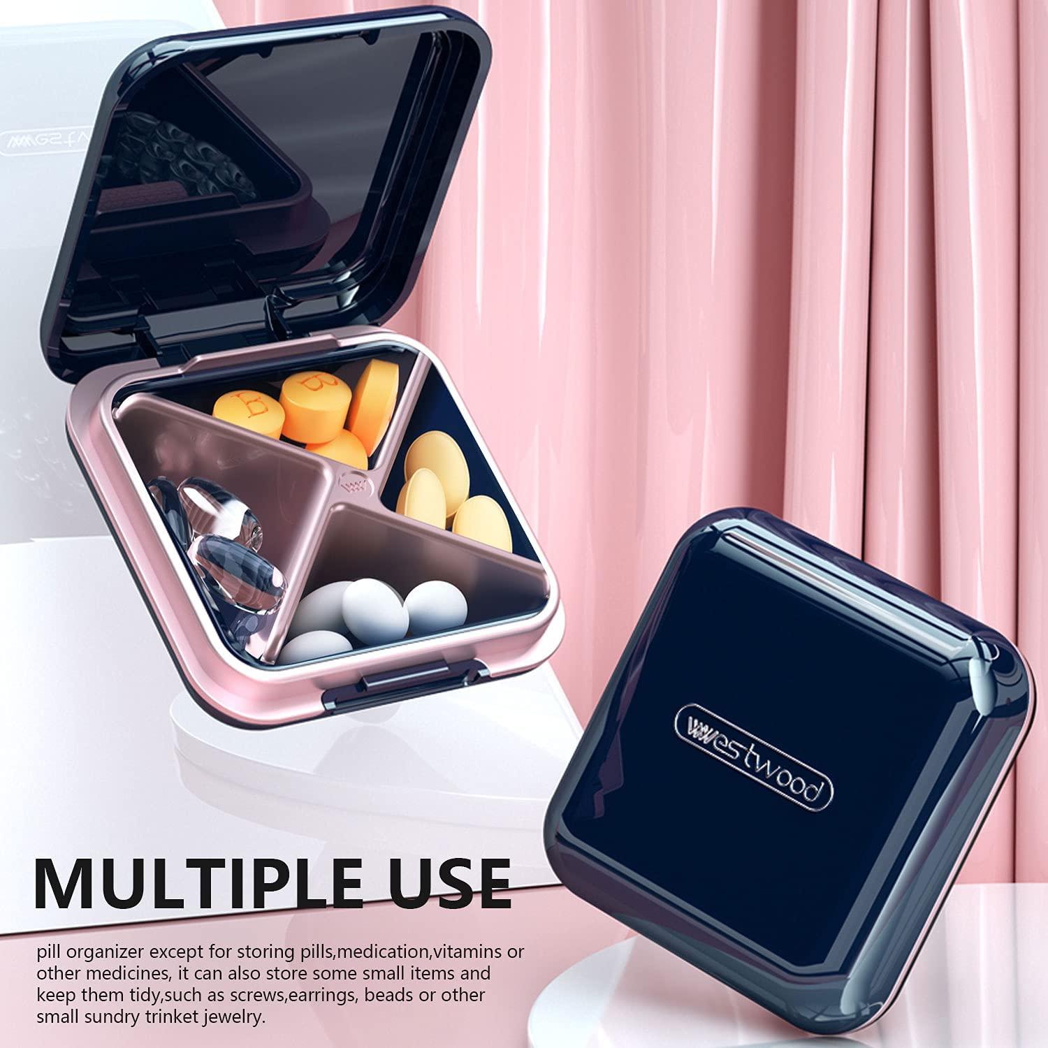 Qenixo® Travel Pill Organizer 8 Compartments Portable Pill Box Small Daily Pill  Case Medicine Vitamin Container for Pocket Purse 8 Compartments Portable Pill  Case Hold Vitamins, Cod Liver Oil : Amazon.in: Health
